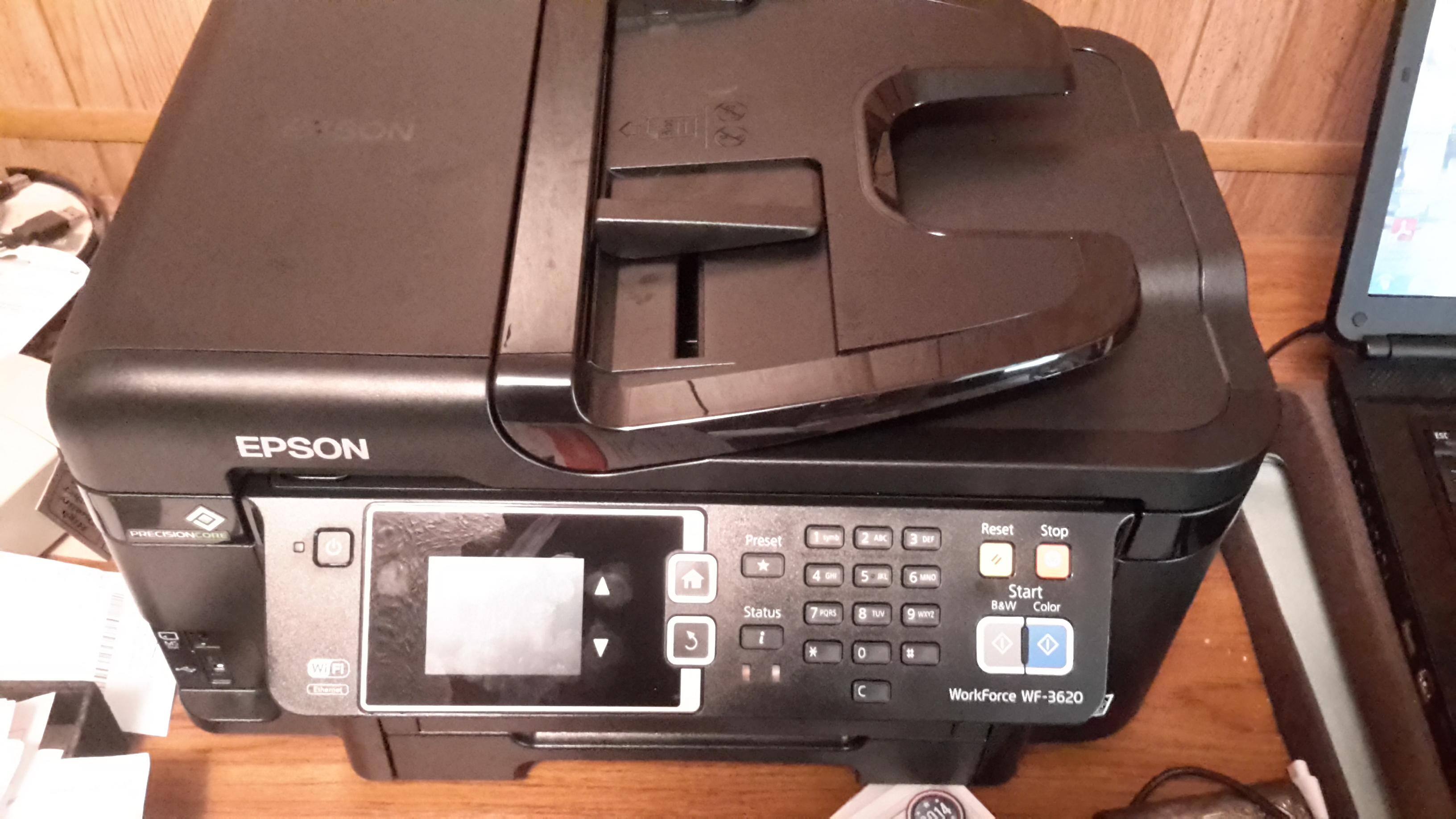 Printer on my desk at home., click to load a larger version