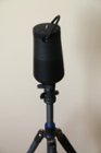 The speaker can be attached to a tripod., click to load a larger version