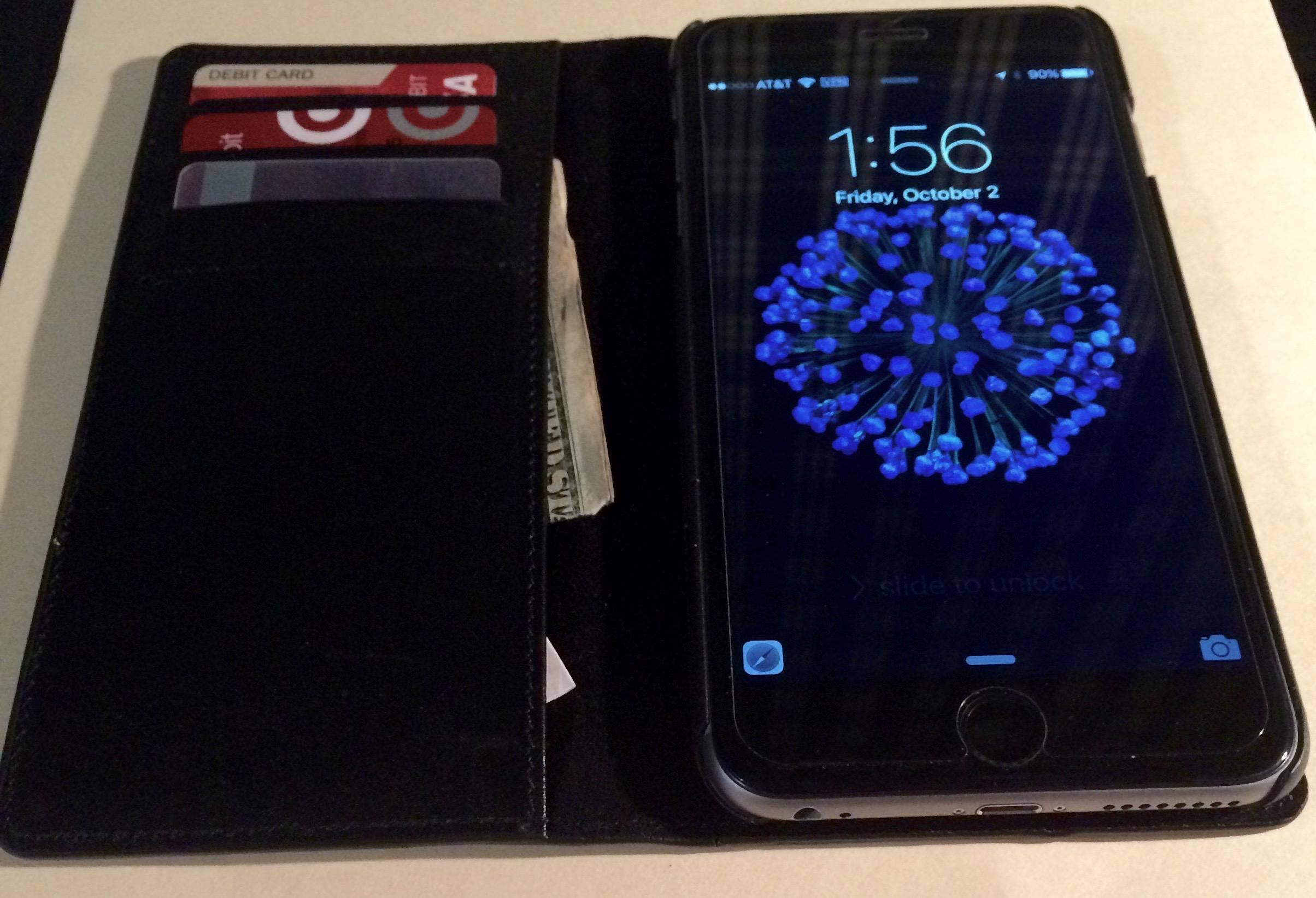 Inside Cole Hann Leather 6s+ Case, click to load a larger version