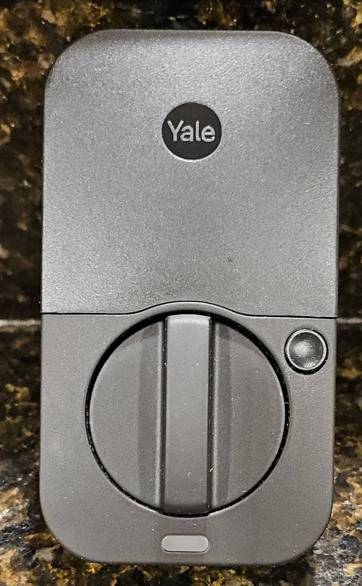 Inside lock, batteries in upper compartment, click to load a larger version