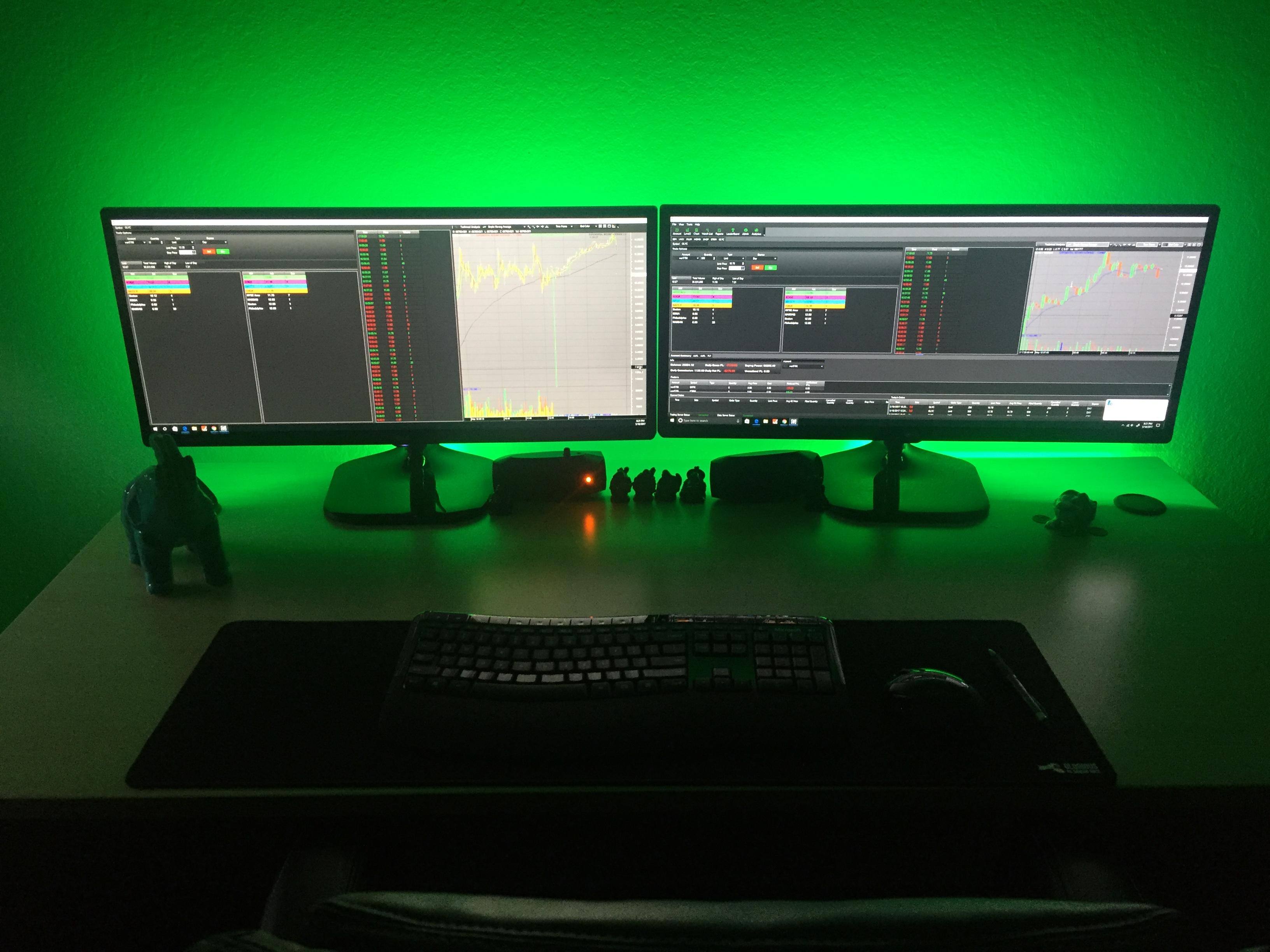 My latest setup with led lights, click to load a larger version