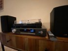 My setup with speakers, click to load a larger version
