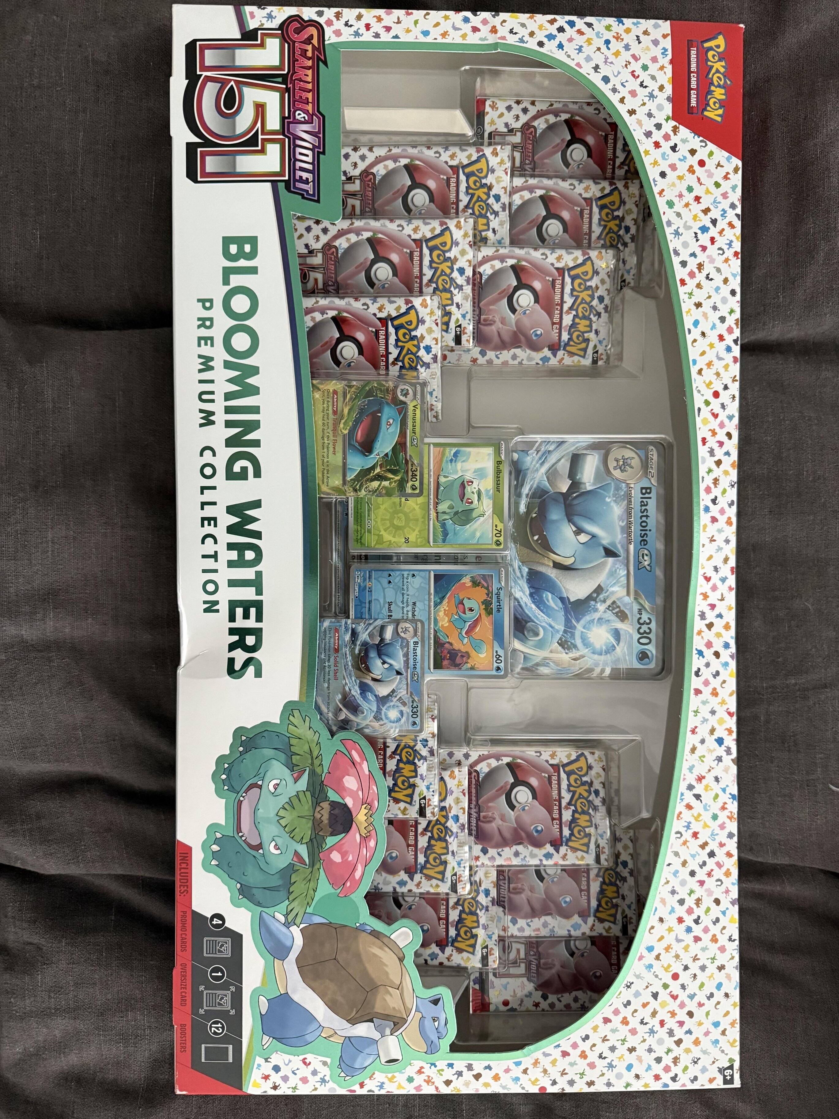 best buy pokemon cards blooming waters 151 Blooming Waters Premium Collection Box – Evolve Card Shop