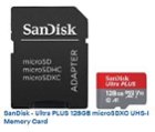 Best Buy: SanDisk Ultra PLUS 128GB microSDXC UHS-I Memory Card  SDSQUB3-128G-ANCIA