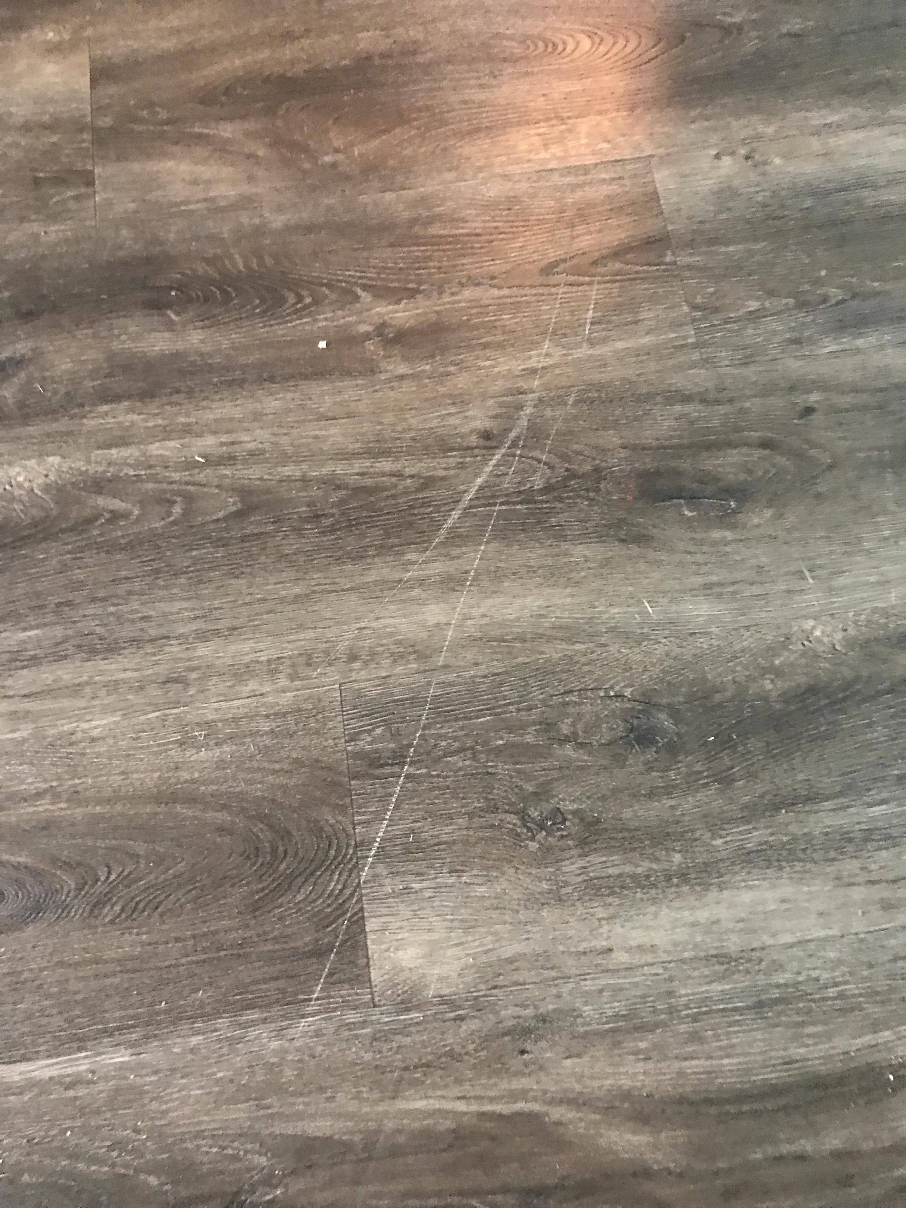 Scratches on my new luxury vinyl flooring, click to load a larger version