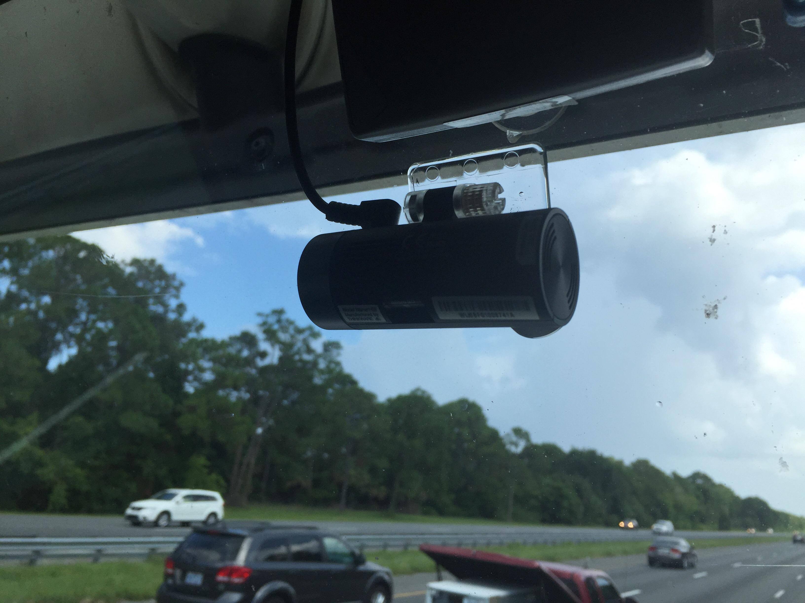 Great mounting with adhesive mount but no night vision, click to load a larger version