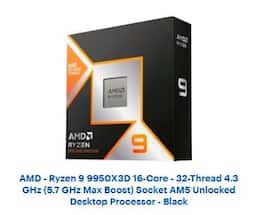 AMD Ryzen 9 9950X3D CPU-Z specs leak: max 5.65 GHz clock