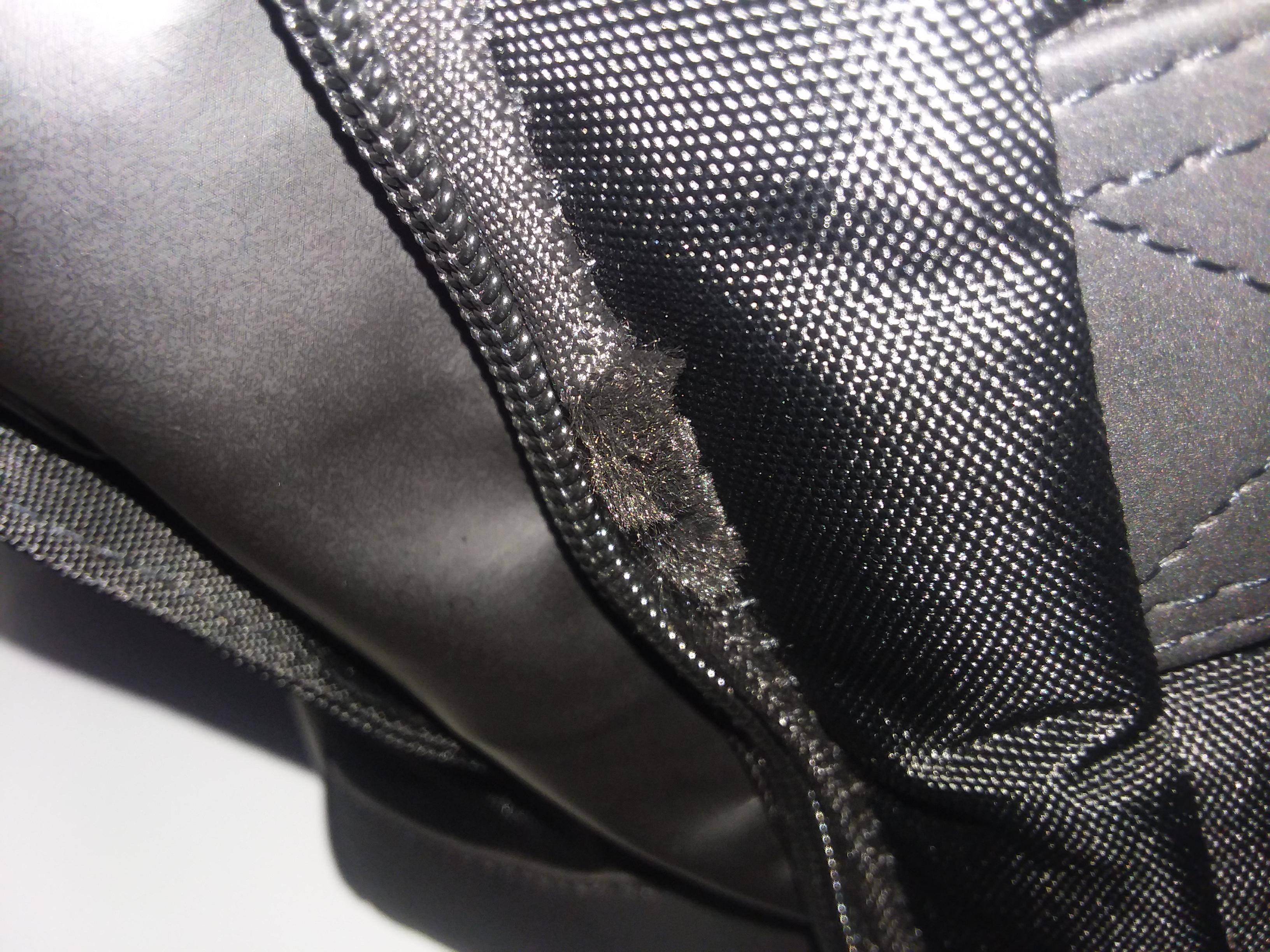 Zipper seam is begining to fail, click to load a larger version