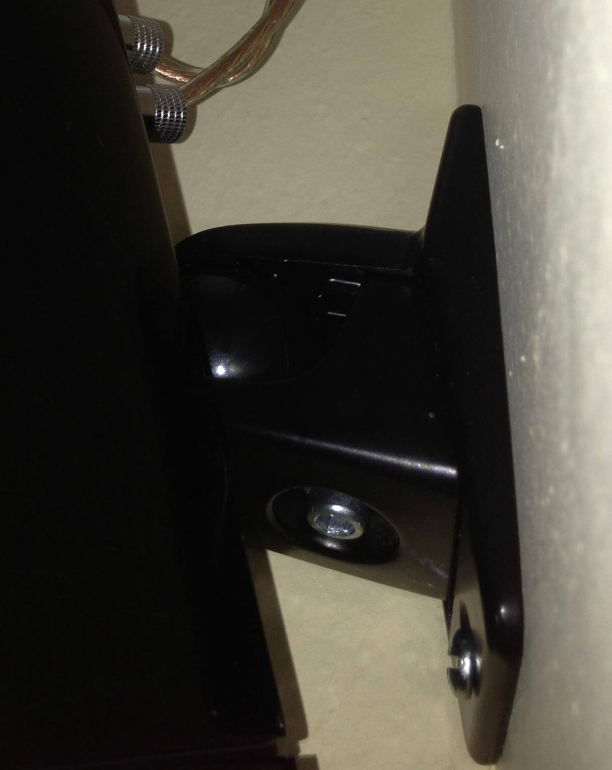 Purchased 2 1/2" wood screw into stud., click to load a larger version