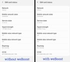 signal strength readings before/after, click to load a larger version
