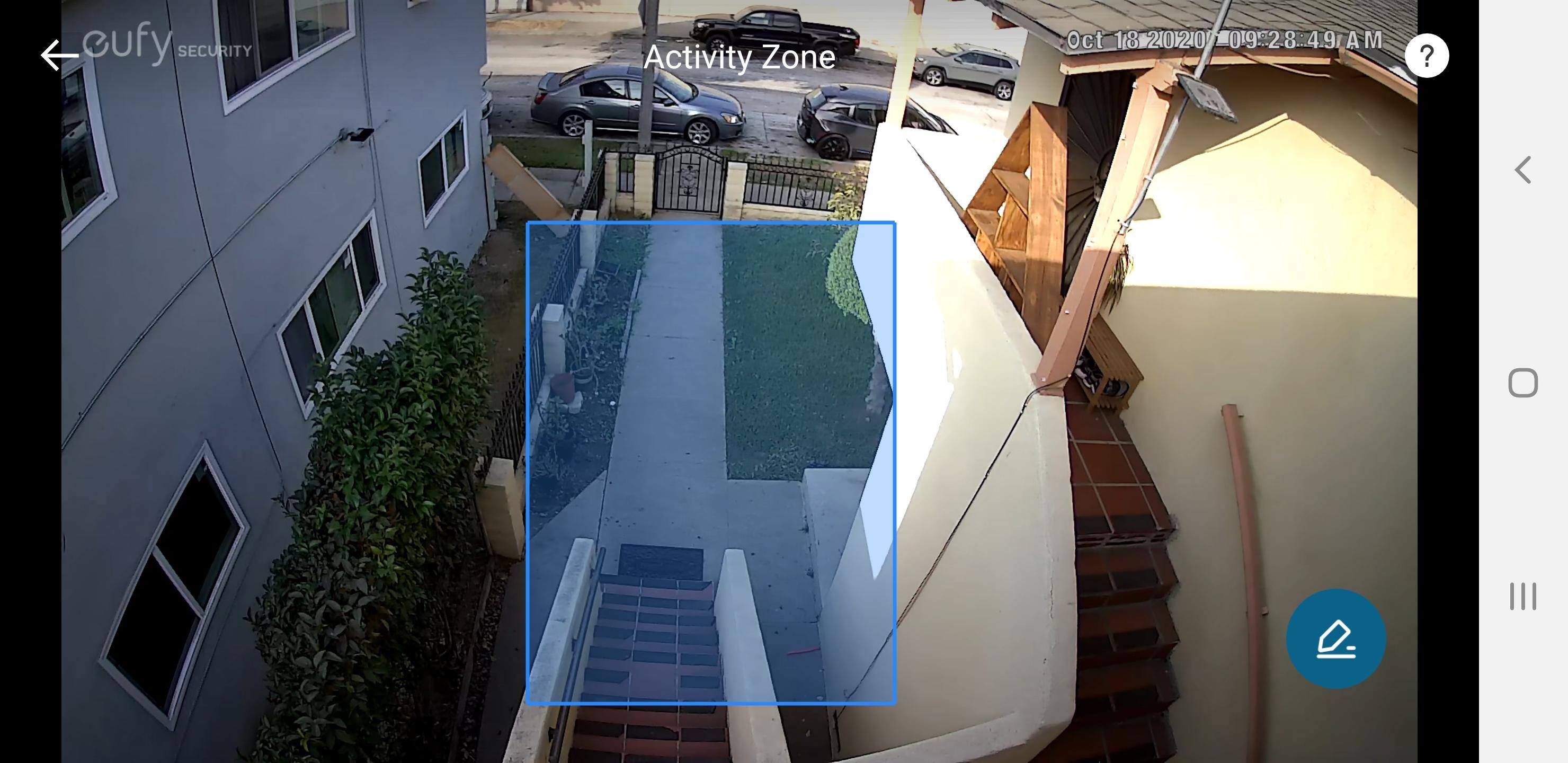 Setting Up activity zone for camera system to alert, click to load a larger version