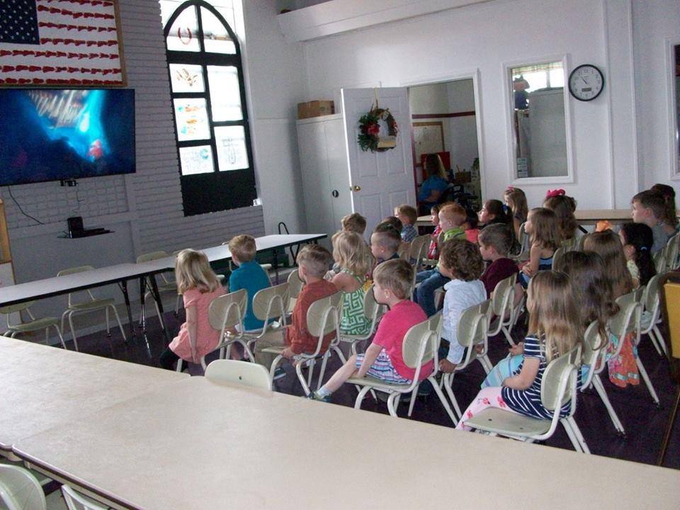 Preschoolers Love the Big TV, click to load a larger version