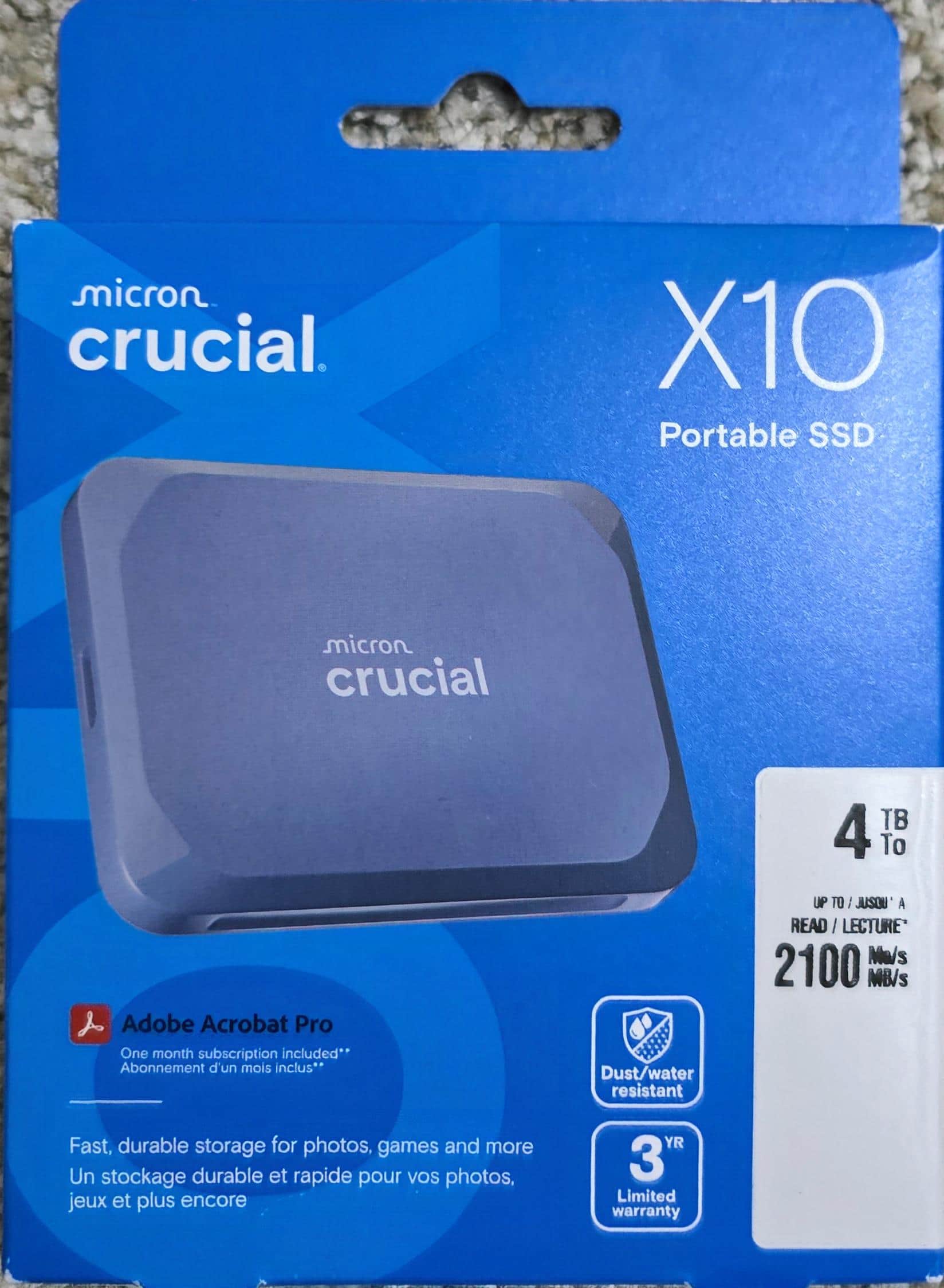 Crucial X10 4TB External USB C SSD Blue CT4000X10SSD9 - Best Buy
