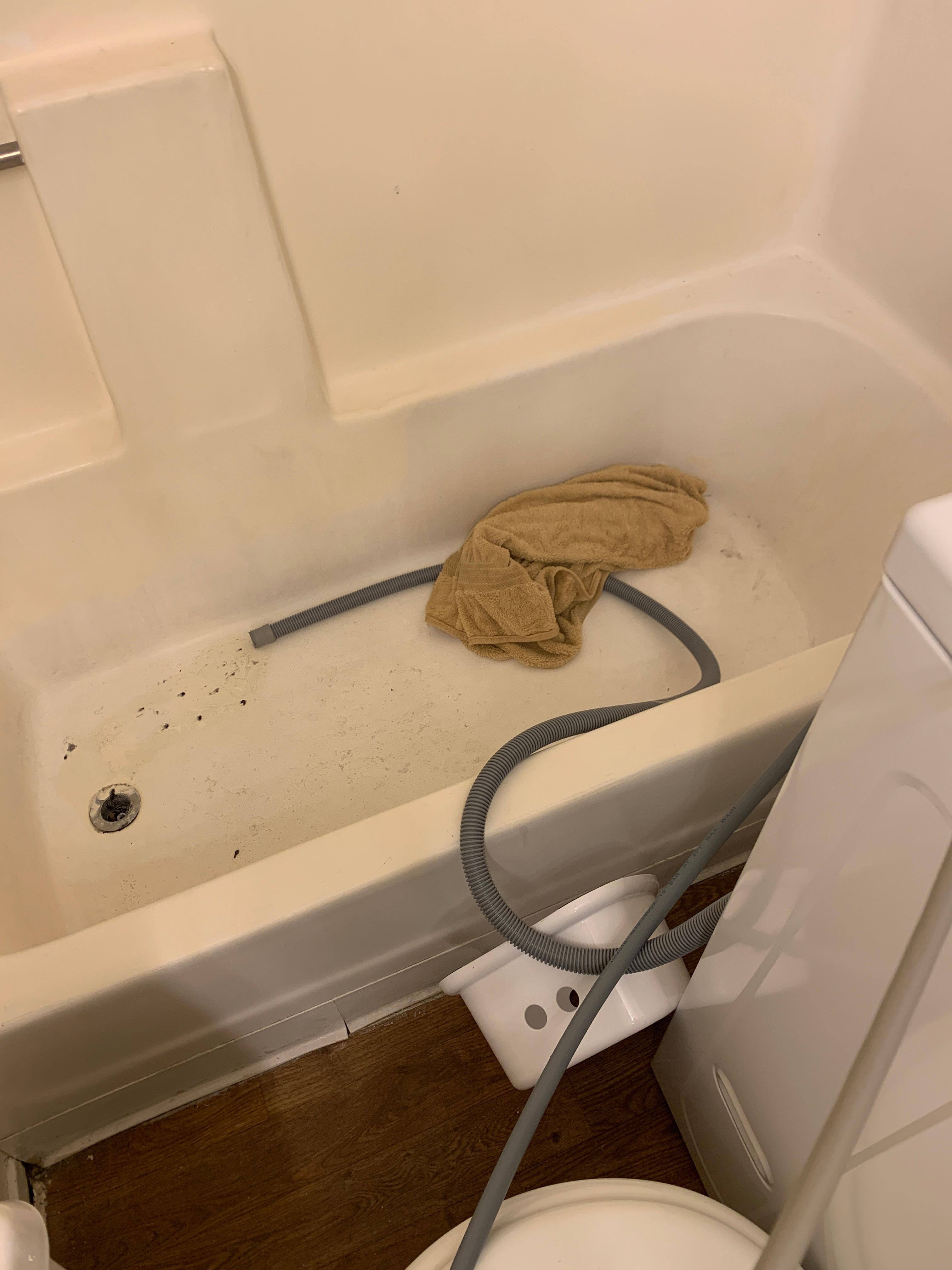 Drain hose should be neat in line with no kinks, and low for the best dry., click to load a larger version