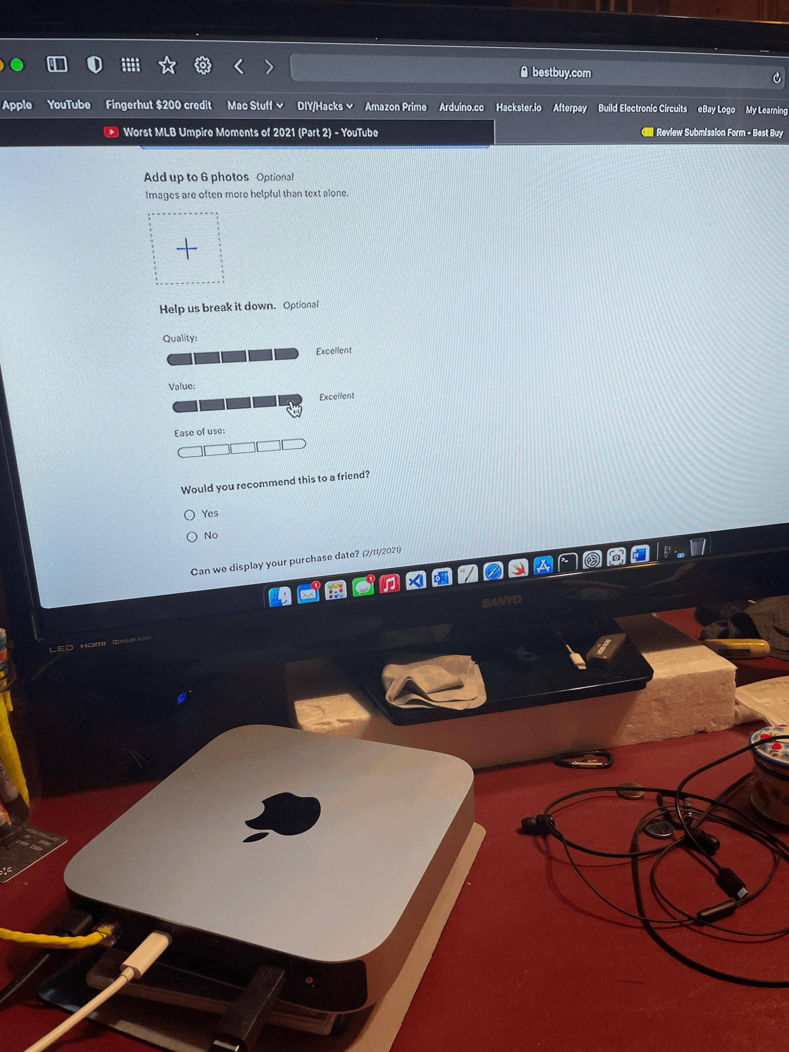 Mac mini Desktop Apple M1 chip 8GB Memory 256GB SSD Silver