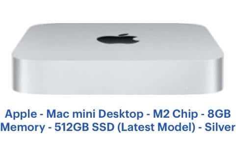 Apple Mac mini Desktop M2 Chip 8GB Memory 512GB SSD Silver