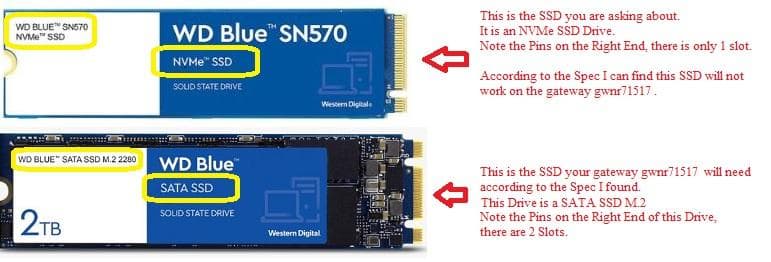 WD Blue SN570 1TB Internal SSD PCIe Gen 3 x4 WDBB9E0010BNC-WRSN