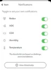 Air quality notification options, click to load a larger version