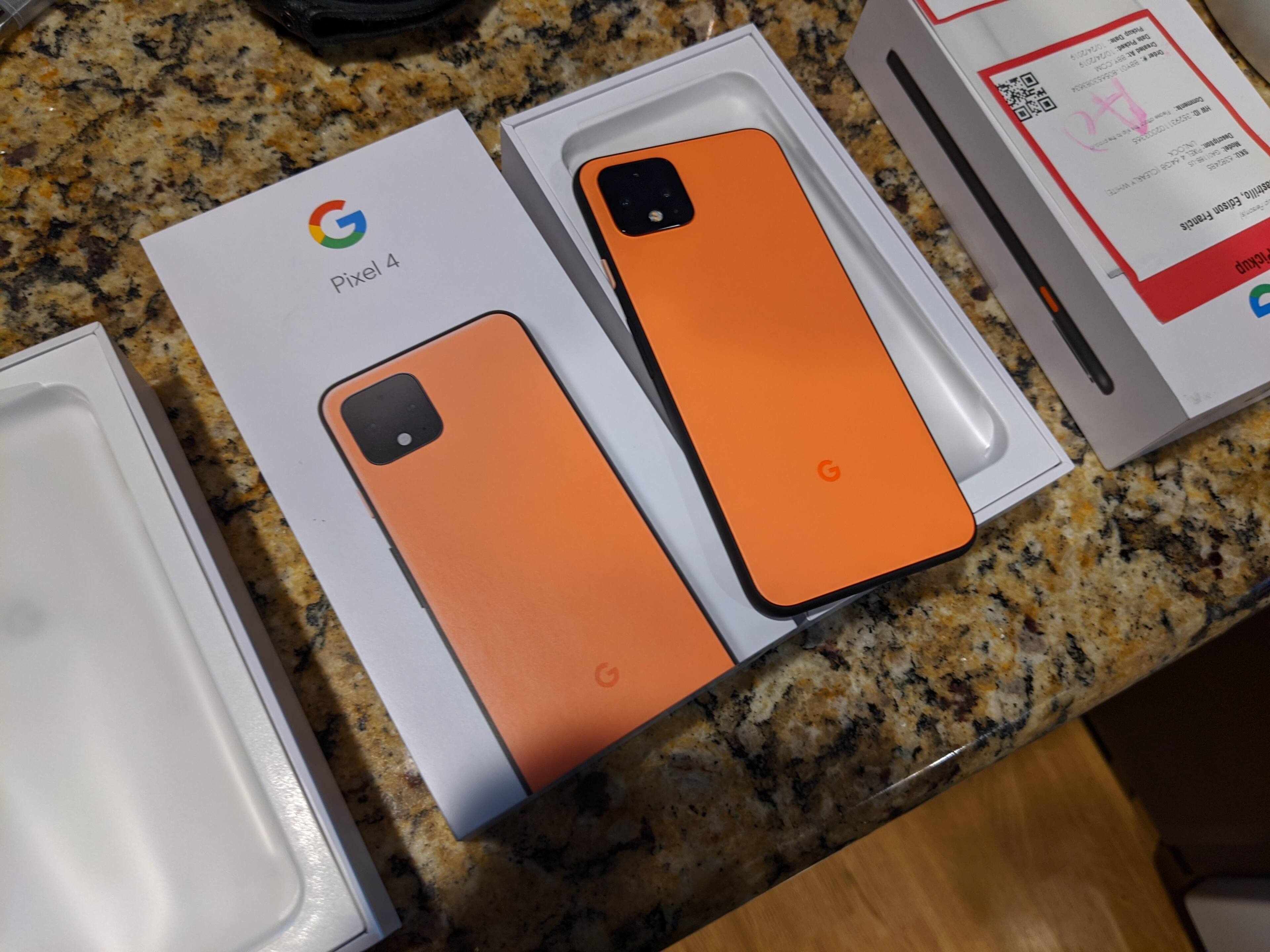 Google Pixel 4 with 64GB Cell Phone (Unlocked) Oh So Orange