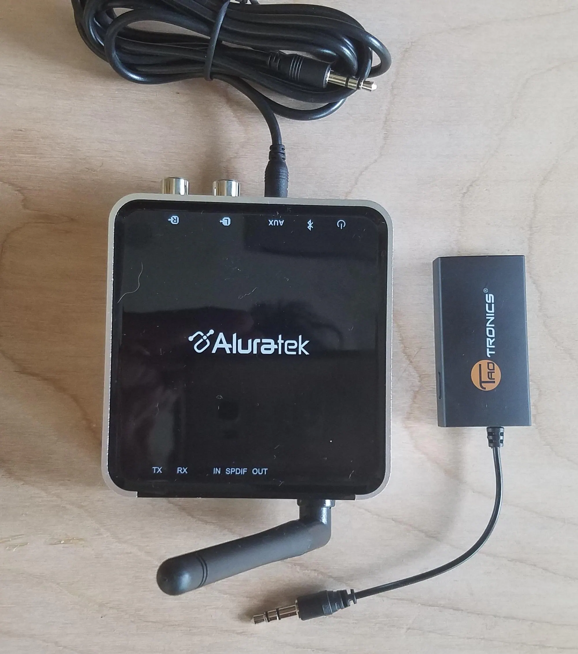 The Aluratek next to the much smaller TaoTronics device, click to load a larger version