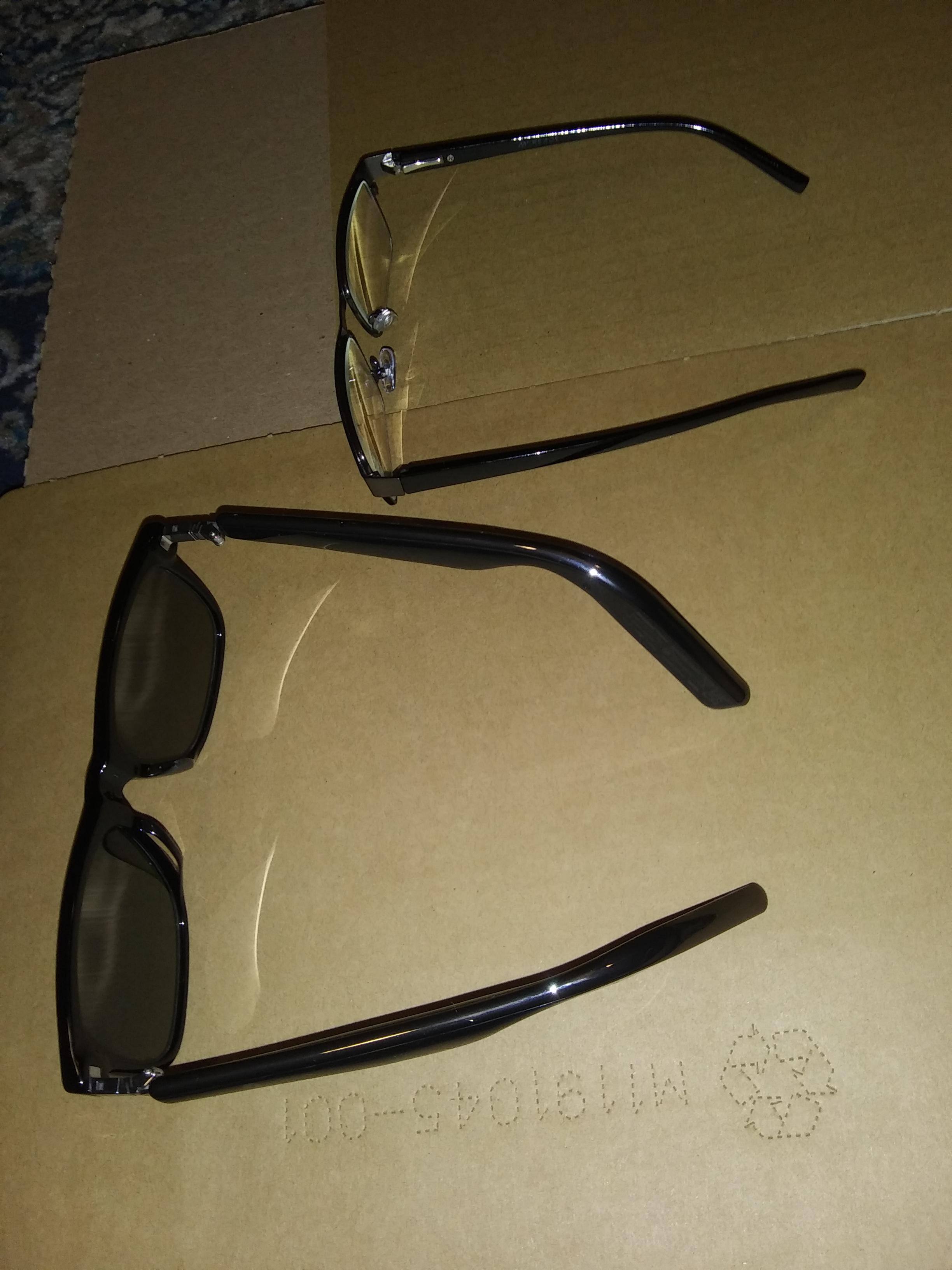 Notice Thickness of Anker Sunglasses Vs. Regular glasses, click to load a larger version