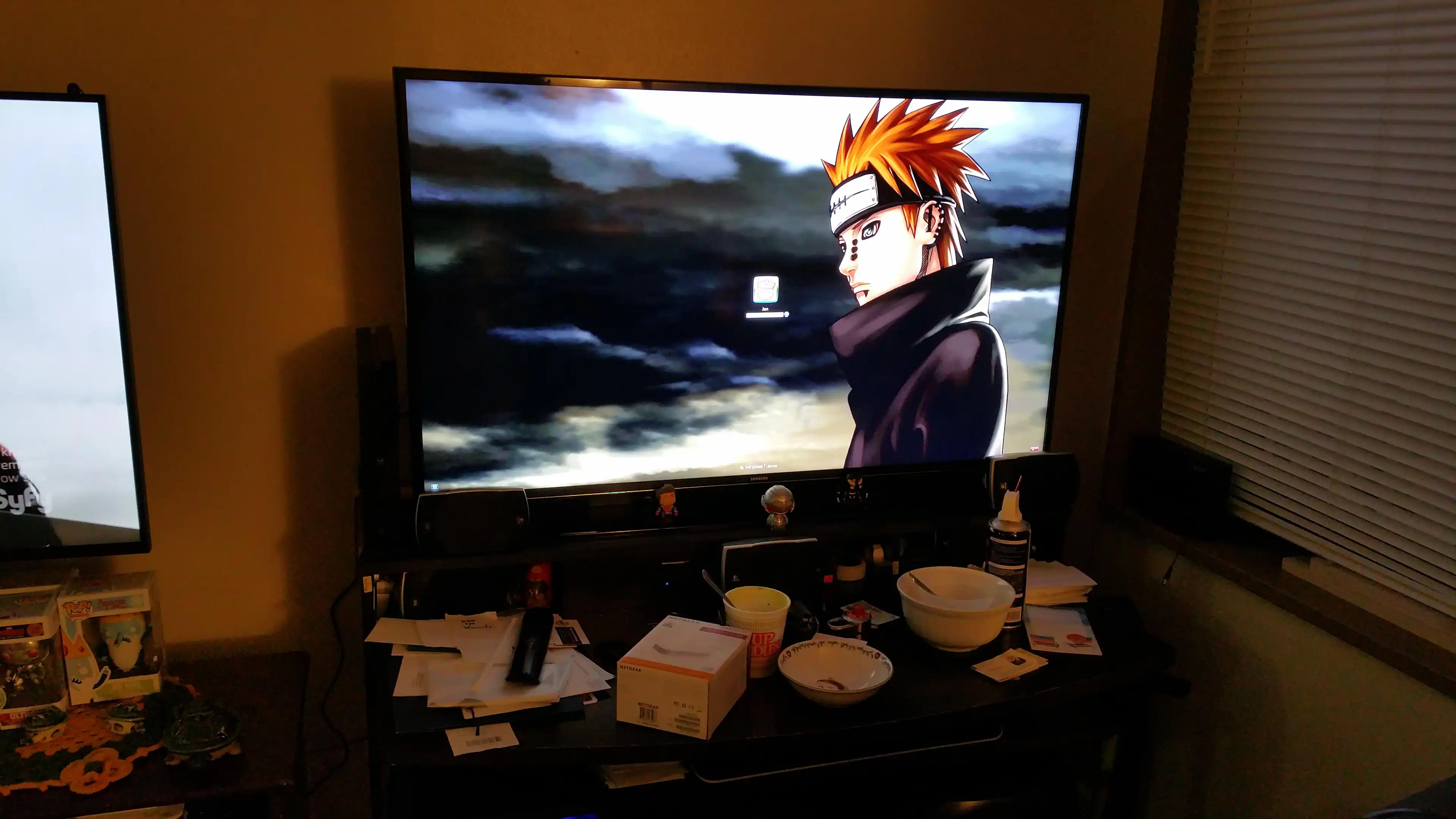 Being used as a monitor replacement. (Pardon the mess), click to load a larger version