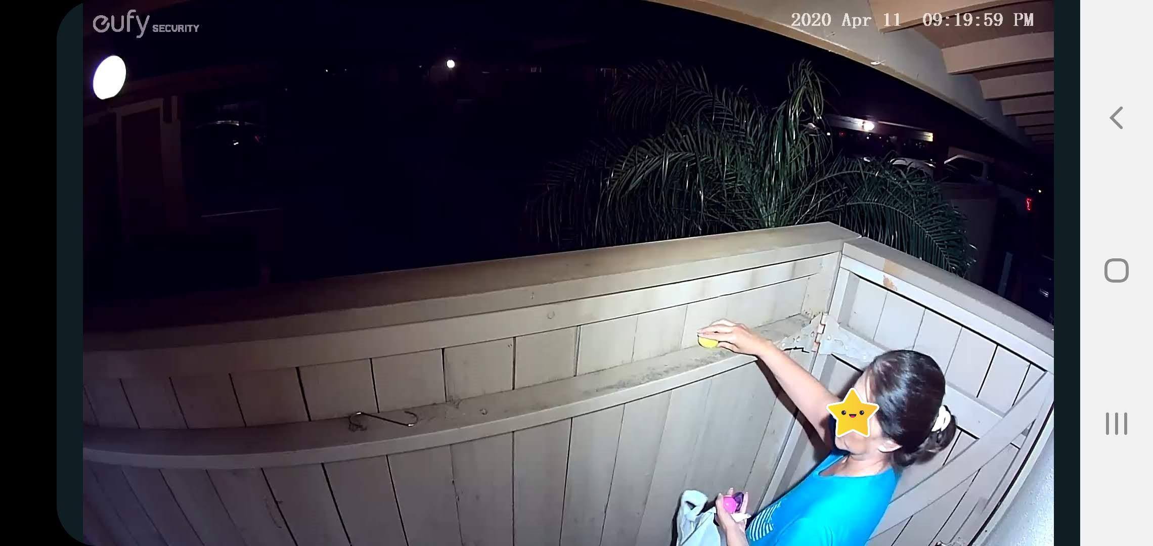 Example of color image at night, click to load a larger version