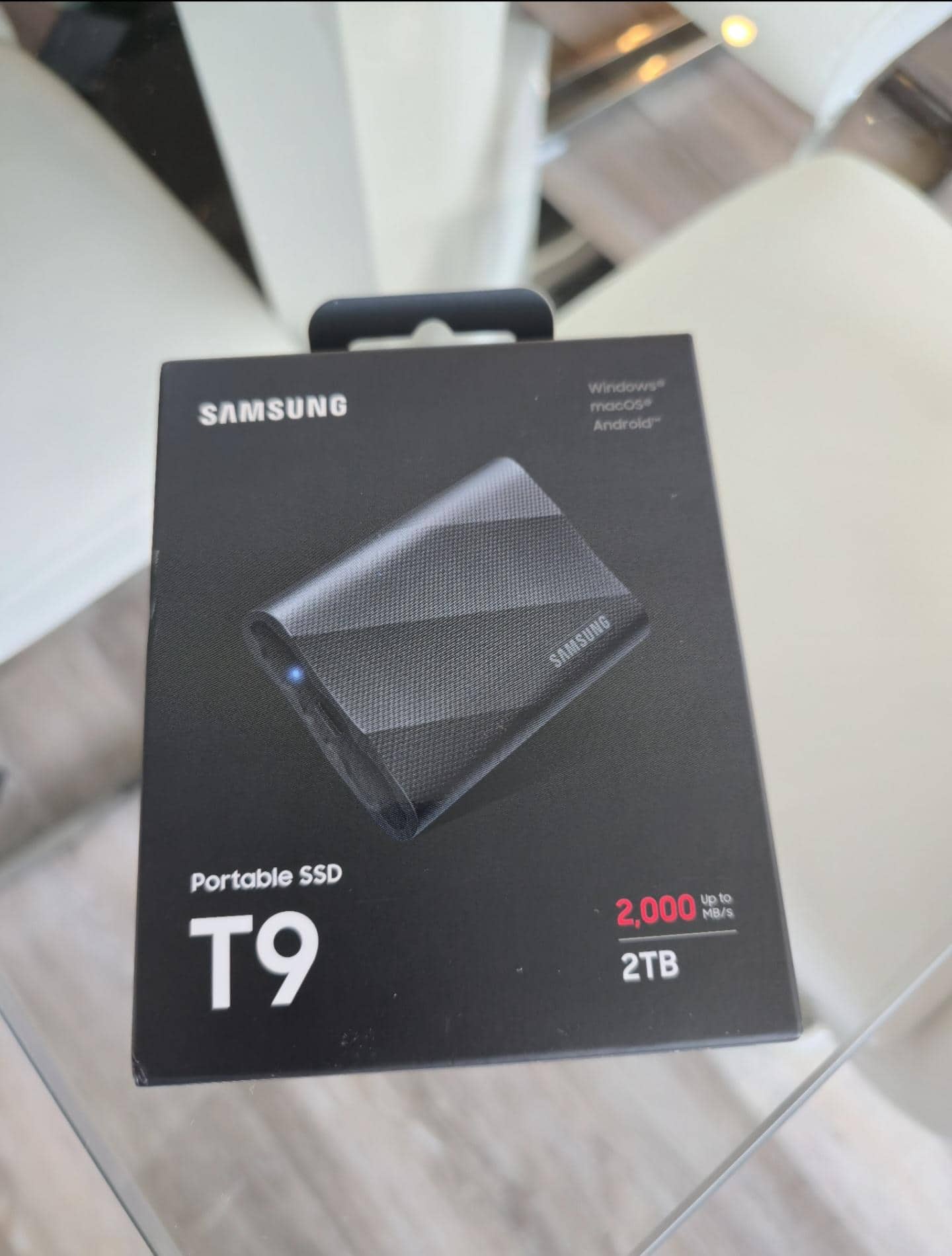 Samsung T9 Portable SSD 4TB, Up to 2,000MB/s, USB 3.2 Gen2 Black
