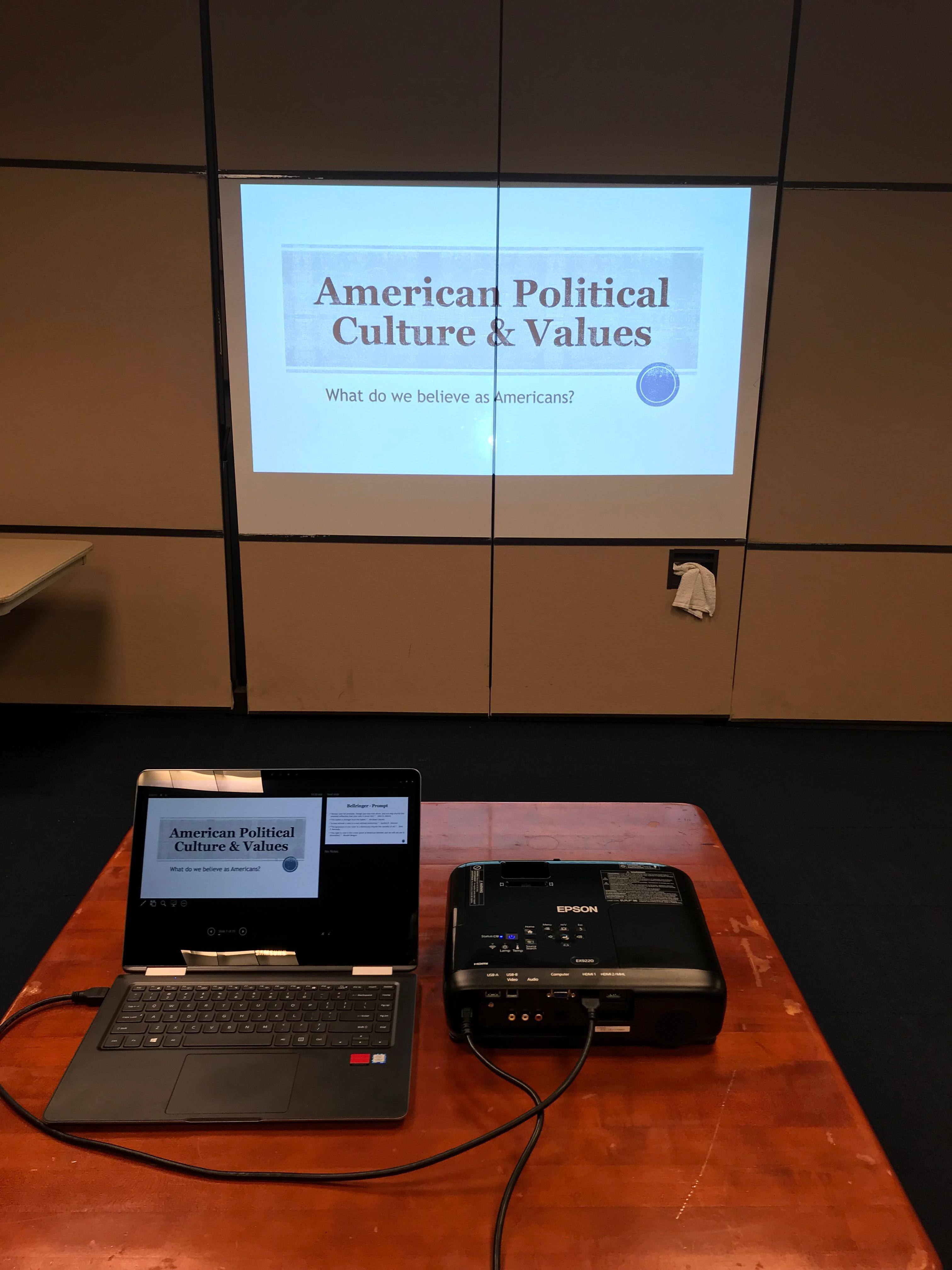 I think the iPhone played a bit with the exposure on this but this room is actually blindingly bright but the screen was still very visible from even the back of the room., click to load a larger version