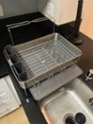 simplehuman Kitchen Dish Drying Rack With Swivel Spout, Fingerprint-Proof  Stainless Steel Frame Grey Plastic KT1181 - Best Buy