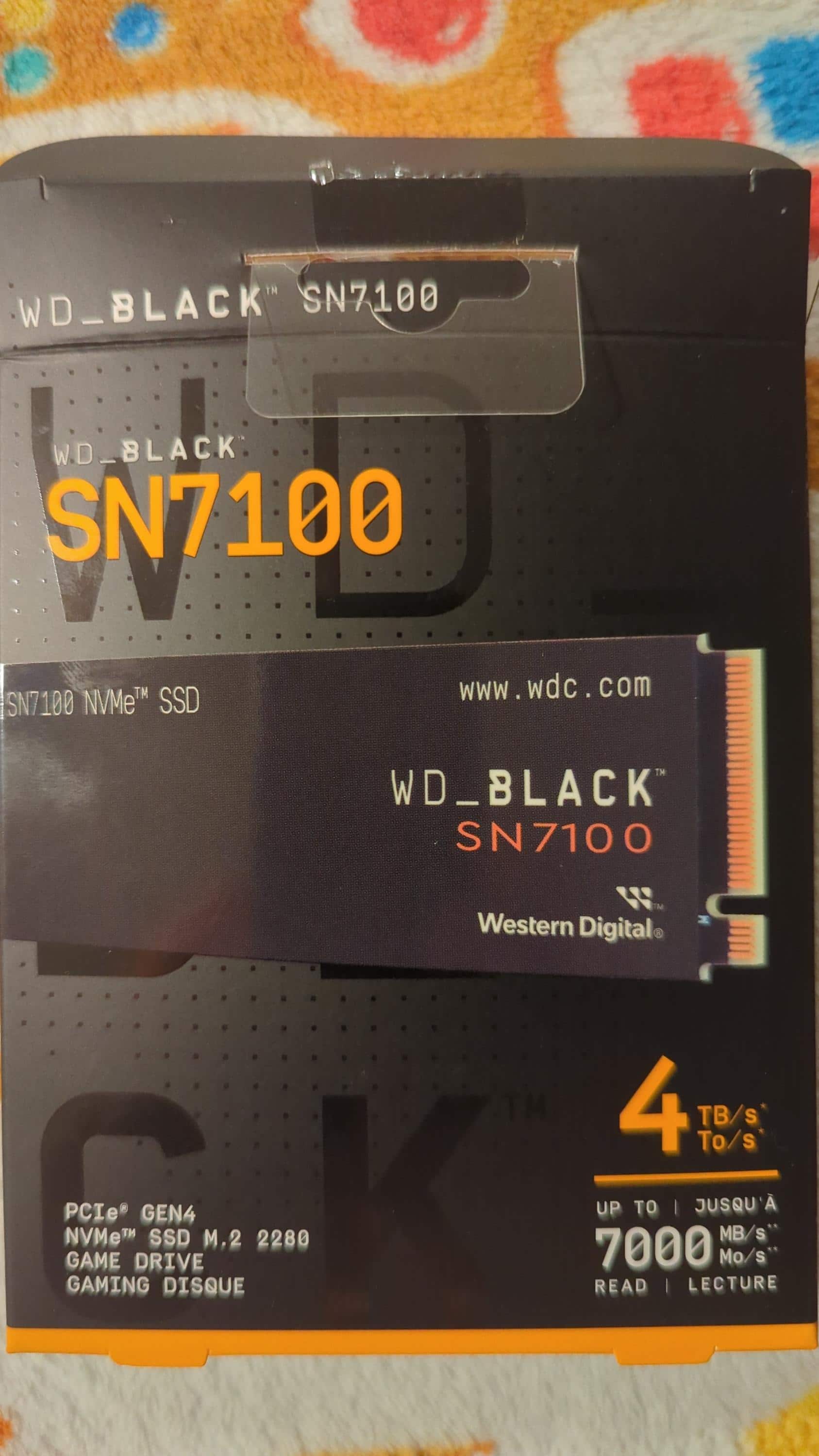WD BLACK SN7100 4TB Internal SSD Gen 4 x4 NVMe WDBELG0040BBK-WRSN