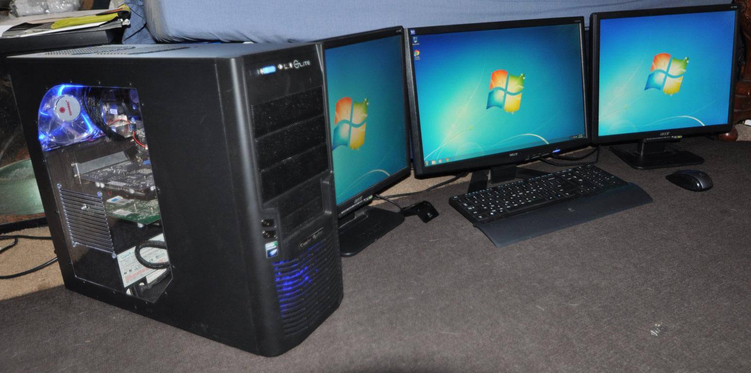 With 3 Acer monitors, click to load a larger version