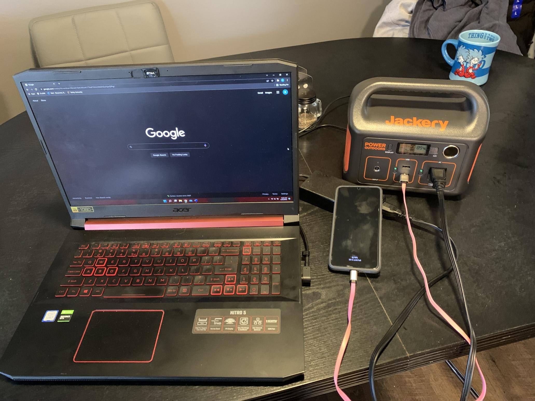 Generator size in reference to my laptop., click to load a larger version