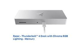 Razer Thunderbolt 4 Certified Dock with 10 Ports Mercury Razer Thunderbolt 4 Certified Dock with 10 Ports Mercury