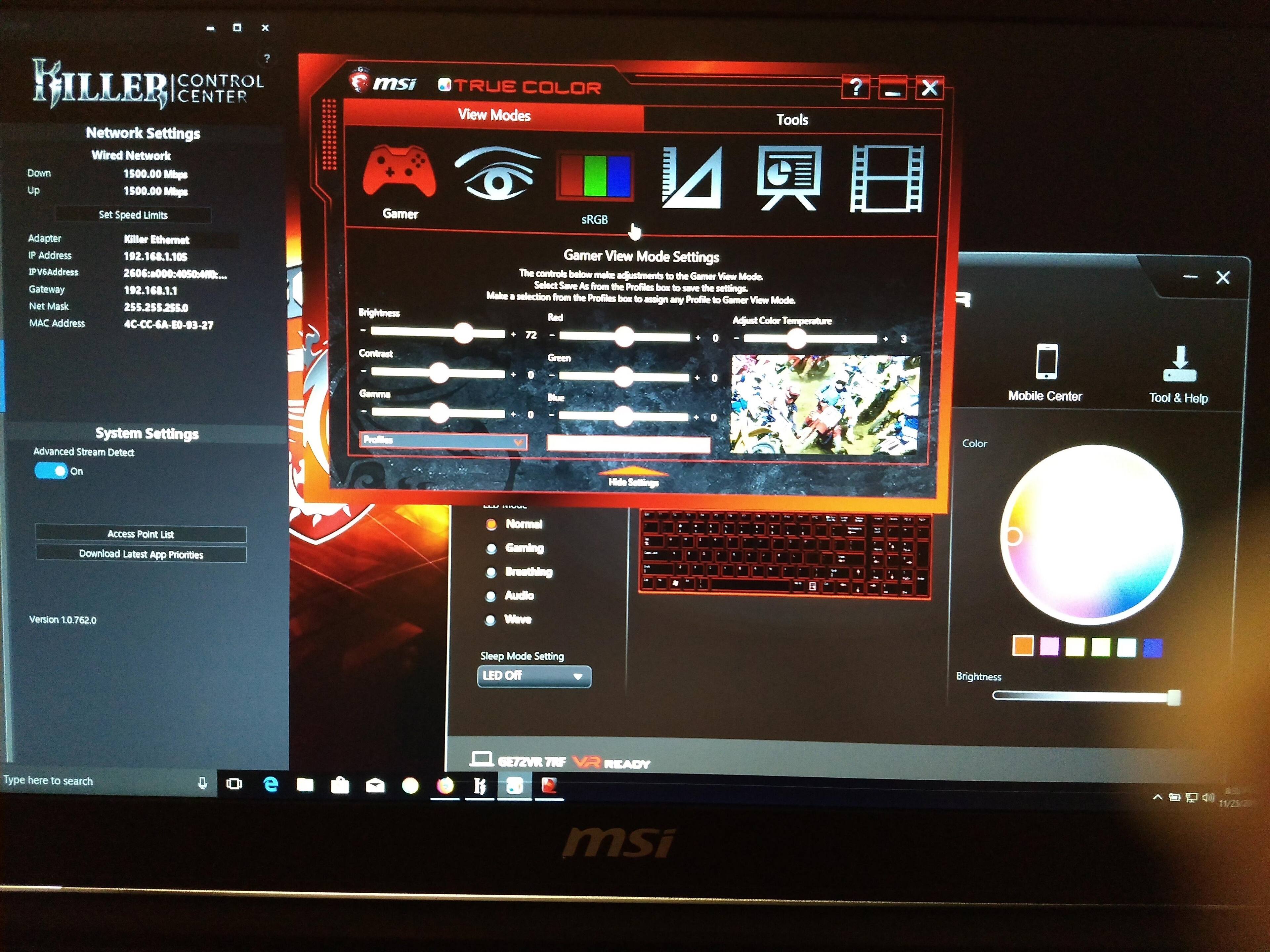 Graphics customization and Killer Shield photo, click to load a larger version