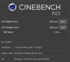Cinebench score, click to load a larger version
