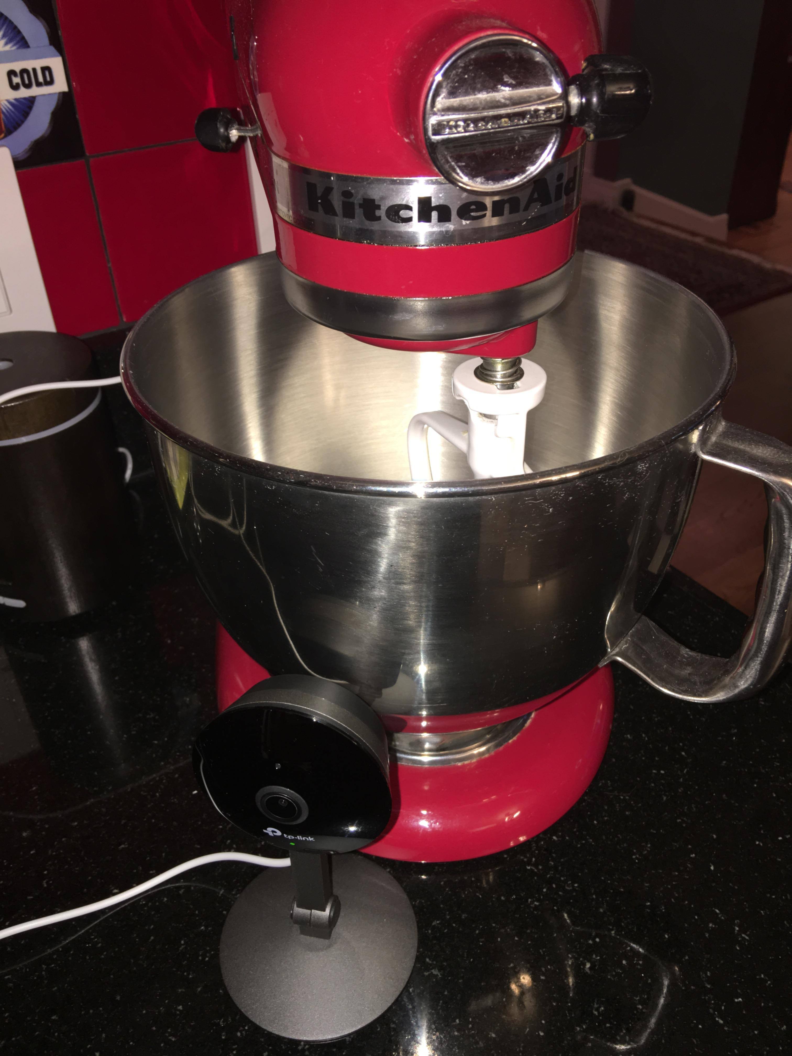 The TP-Link KC120 in front of mixer for size reference, click to load a larger version