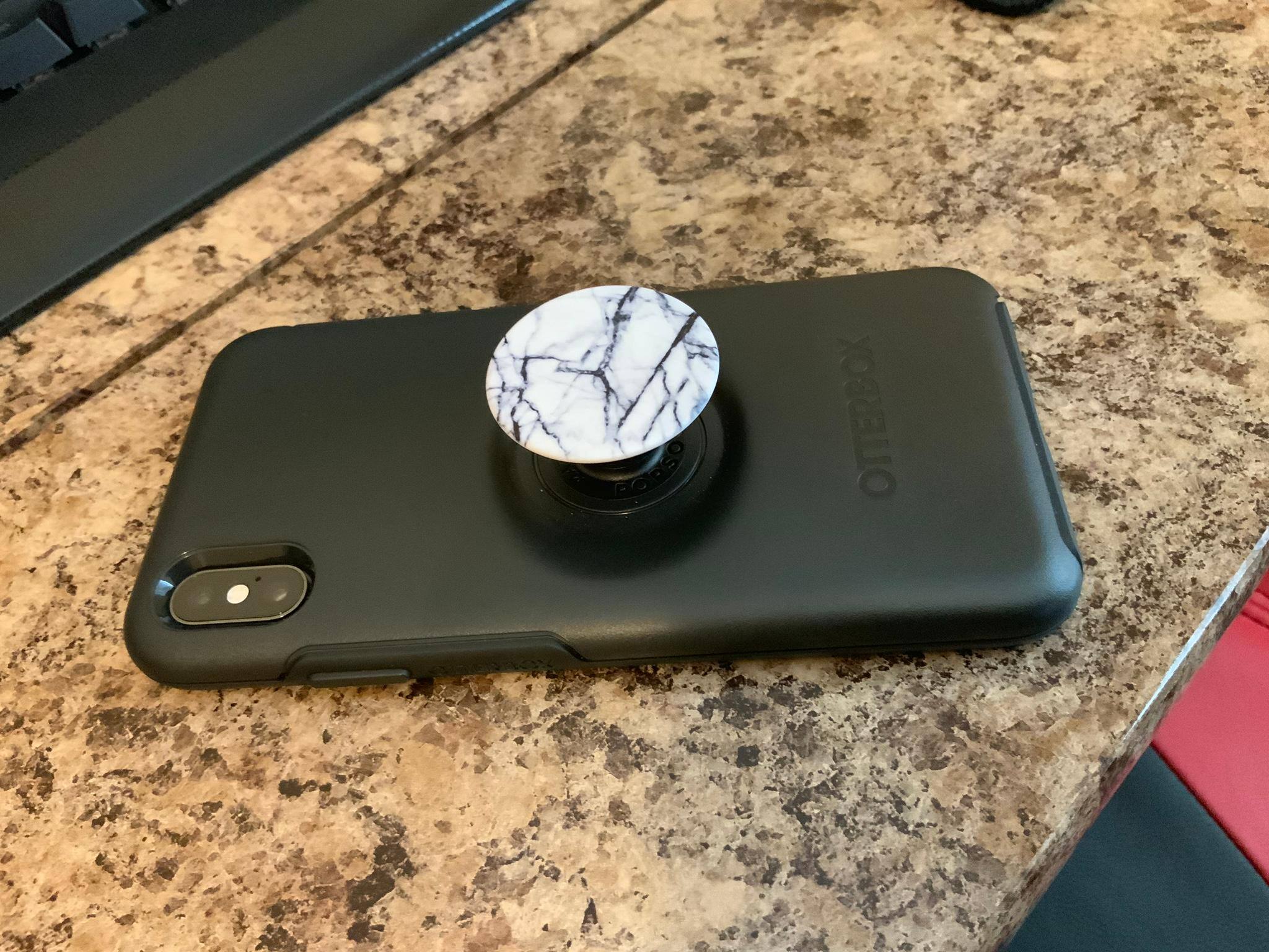 Back with installed marble PopSocket, click to load a larger version