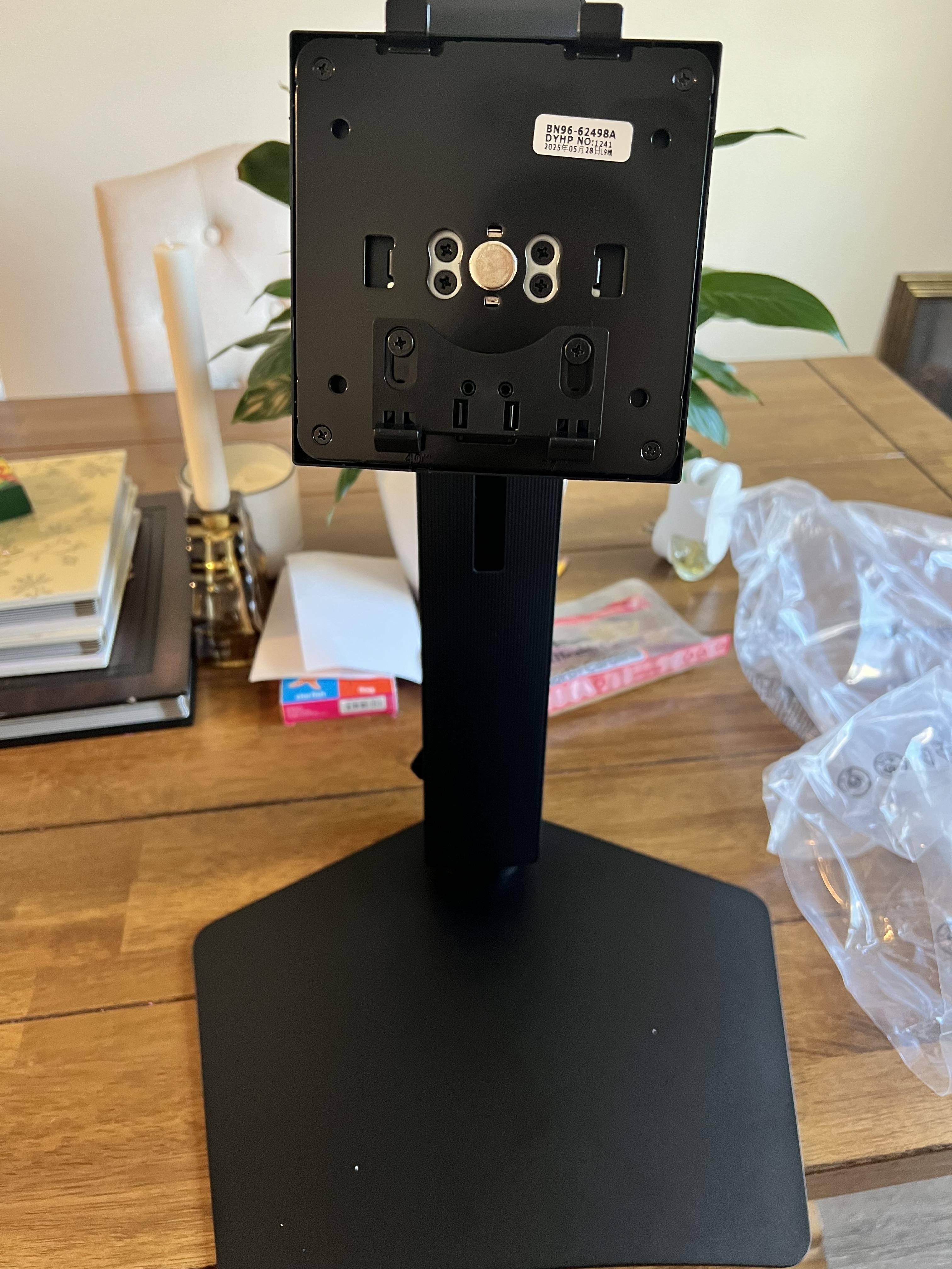 Monitor stand assembled, click to load a larger version