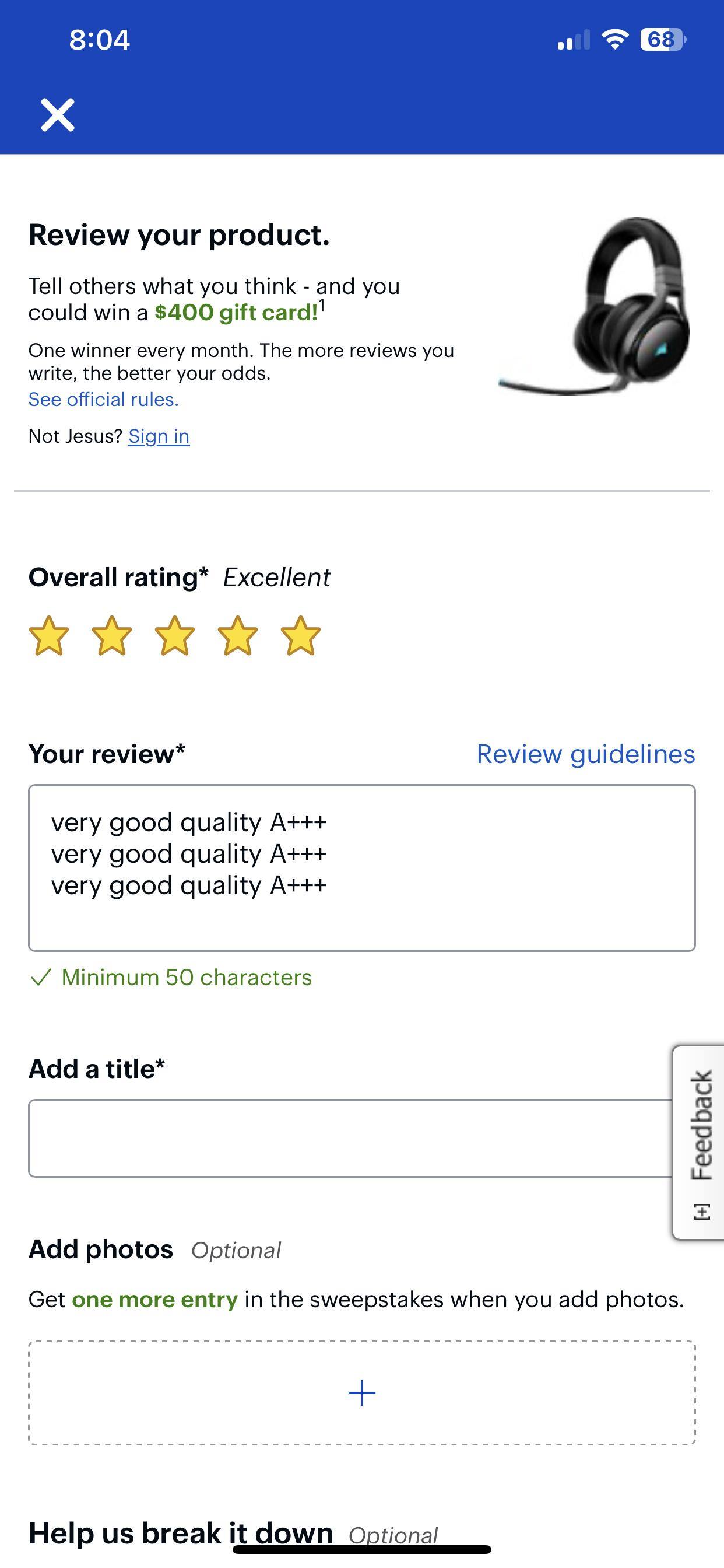 Customer provided, click to load a larger version