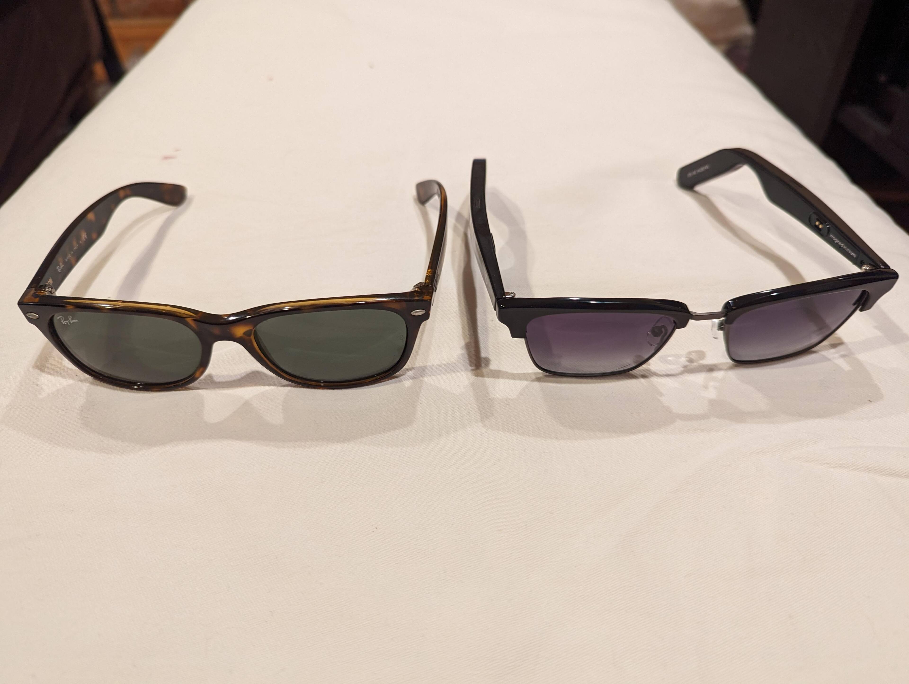 Comparison with Ray-Ban RB2132 (on left), click to load a larger version