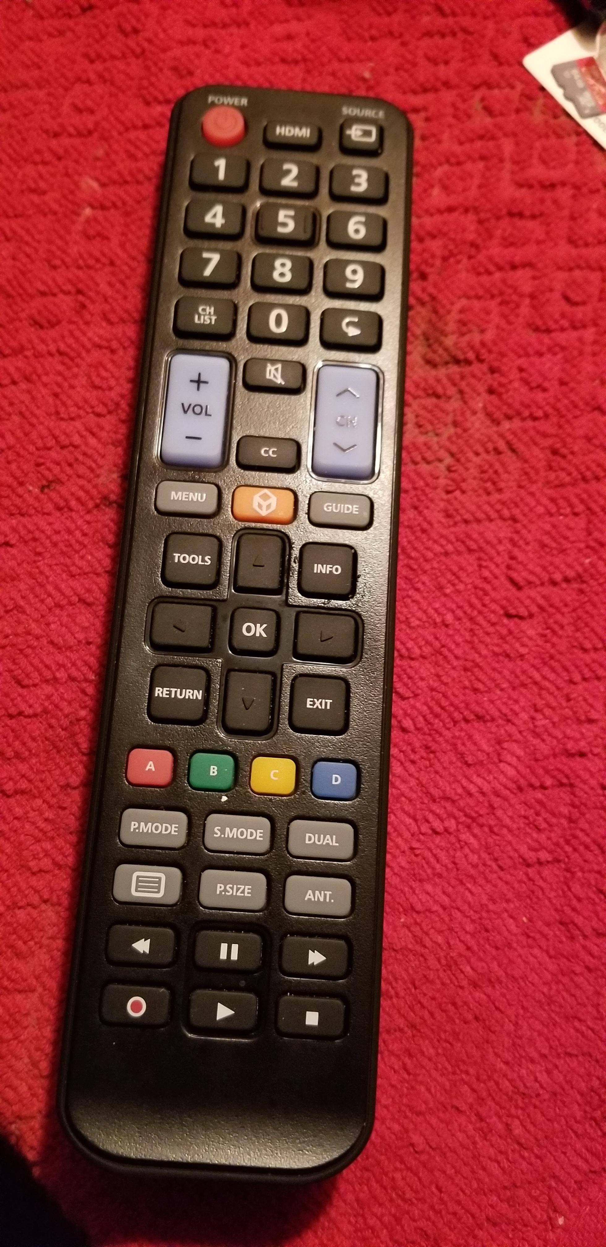 My Insignia Remote, click to load a larger version