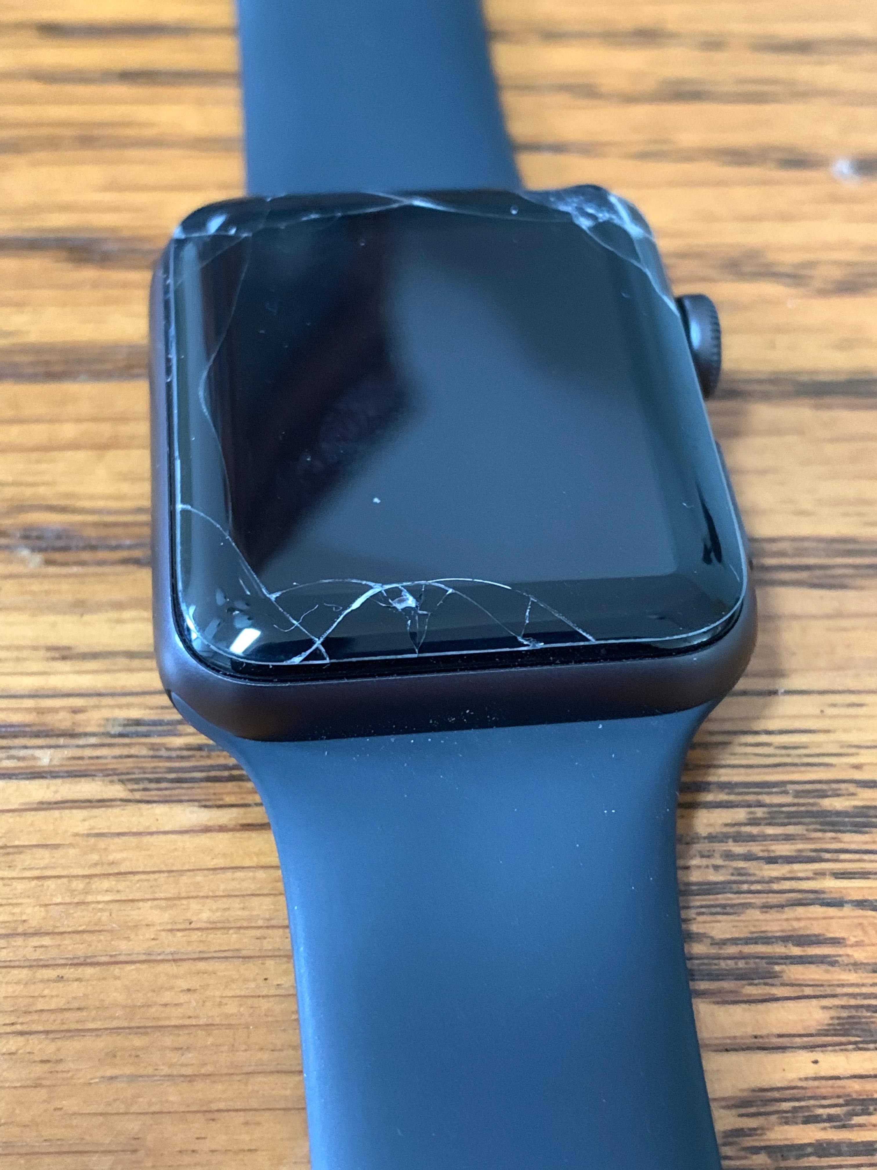 Notice the peeling and cracking around the curve edge., click to load a larger version