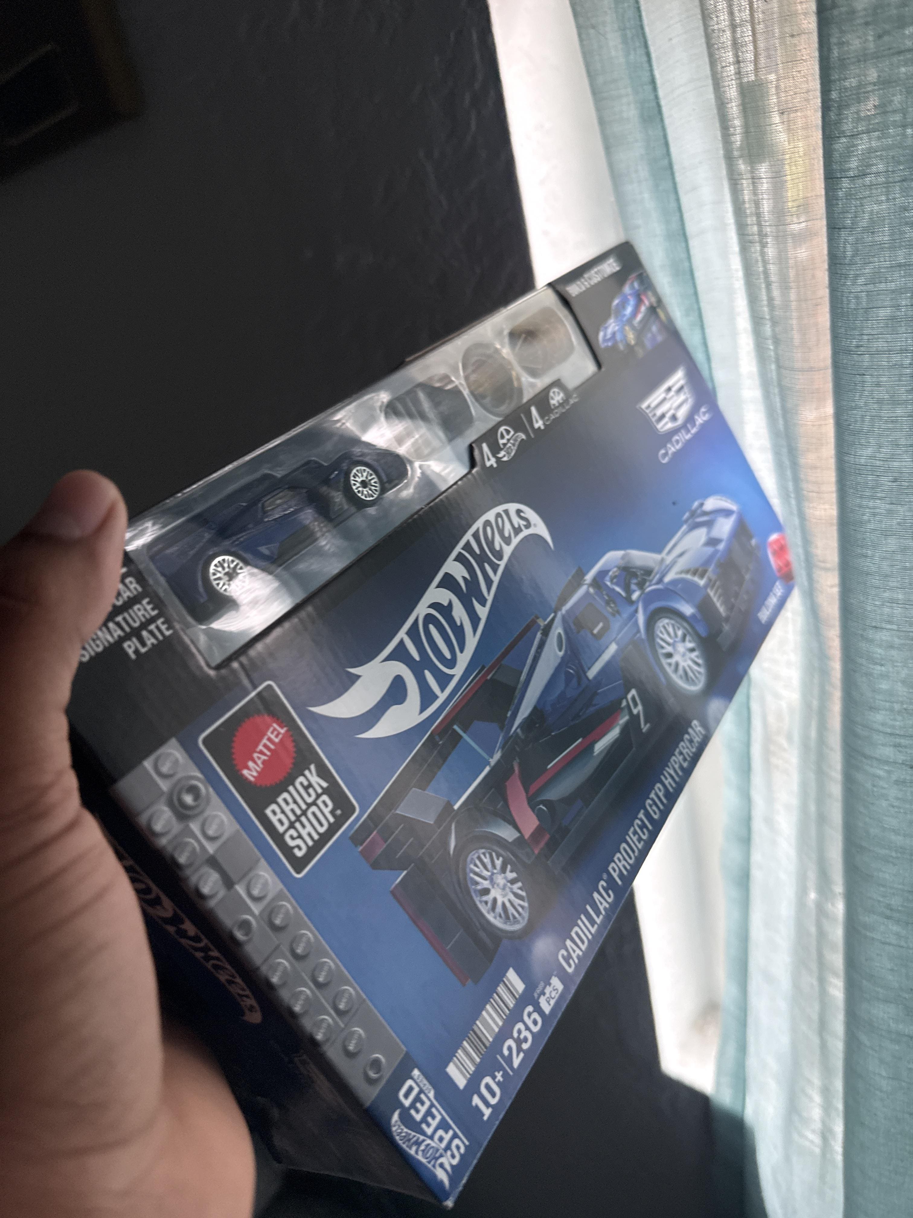 Mattel Brick Shop Hot Wheels Cadillac Project GTP Hypercar Blue