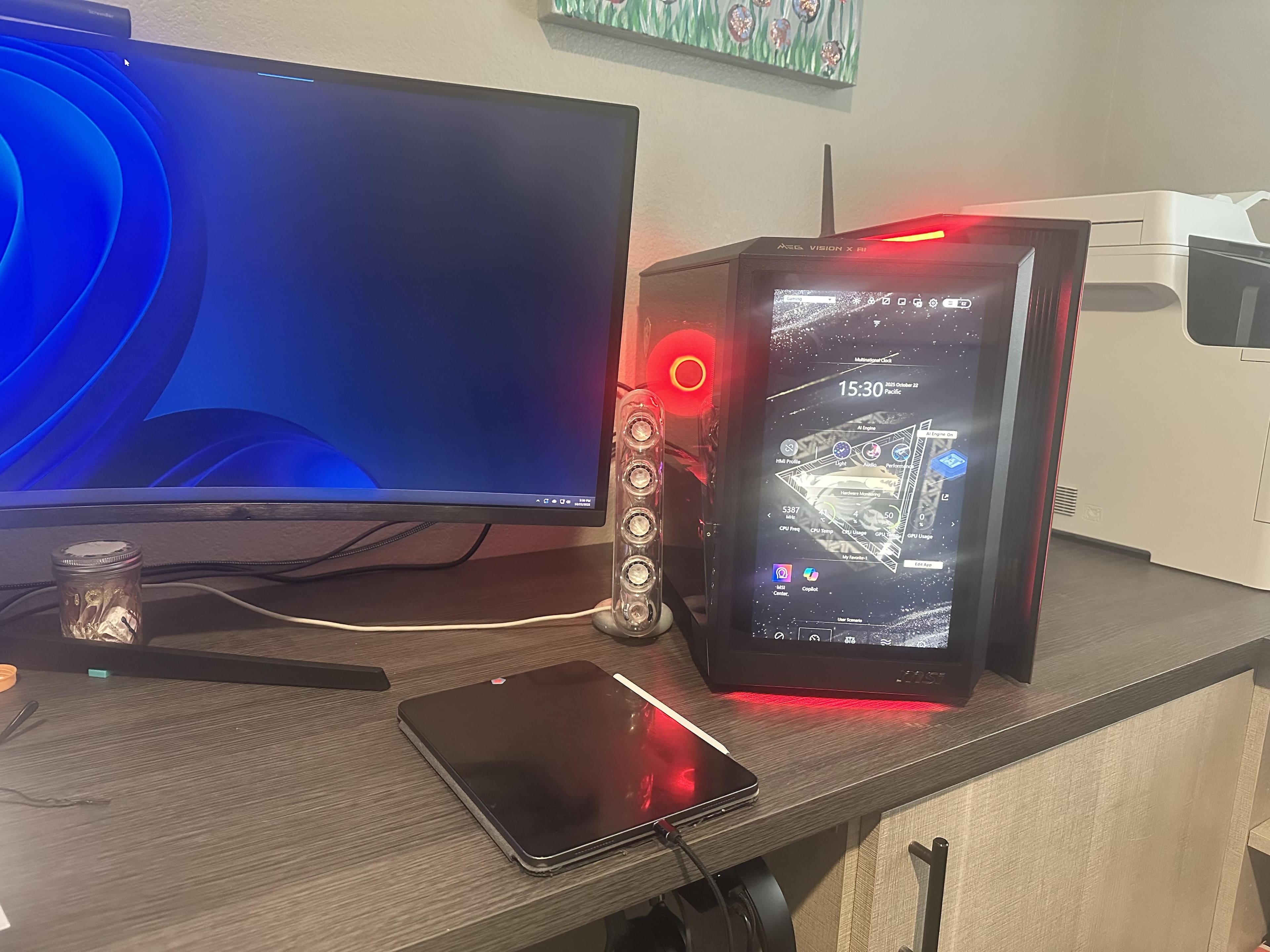 MSI MEG Vision X AI Gaming Desktop Intel Ultra 9 285K 64GB Memory
