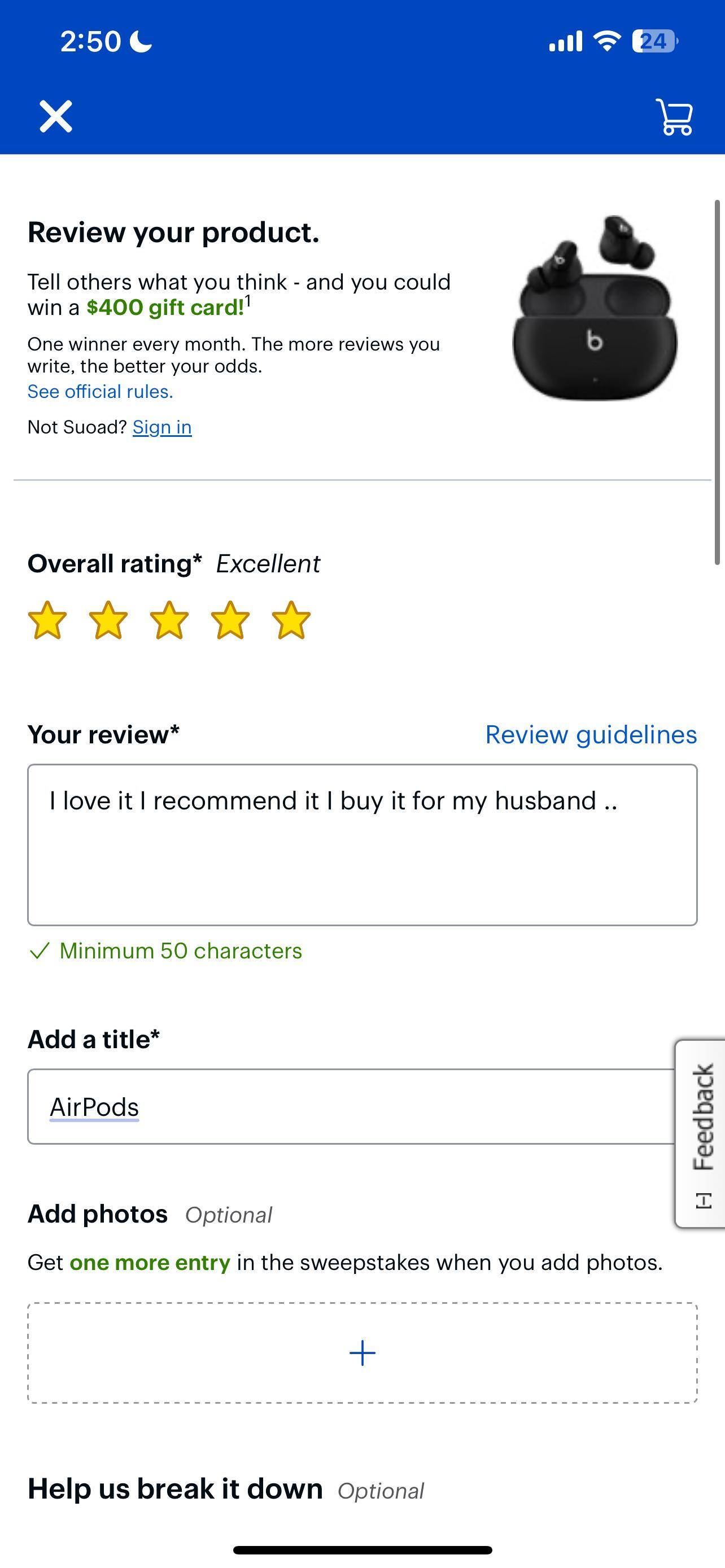 Customer provided, click to load a larger version