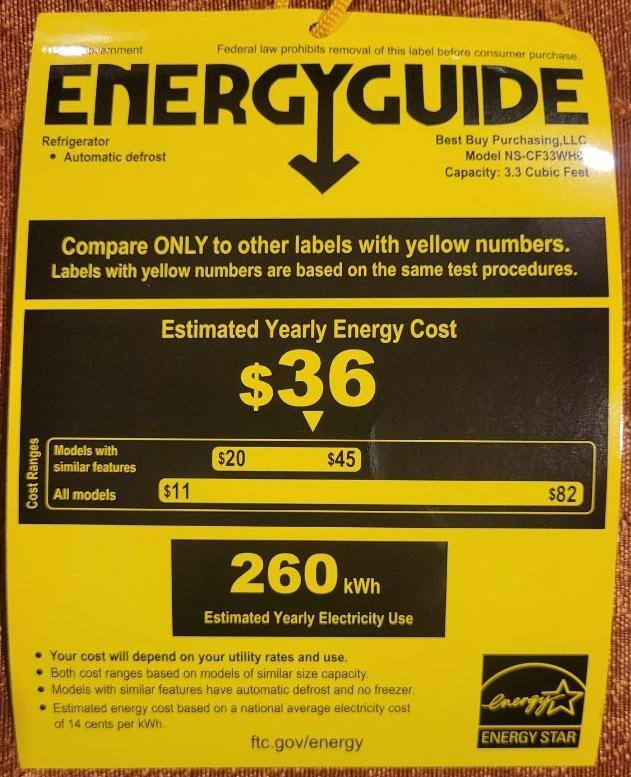 Energy Guide, click to load a larger version