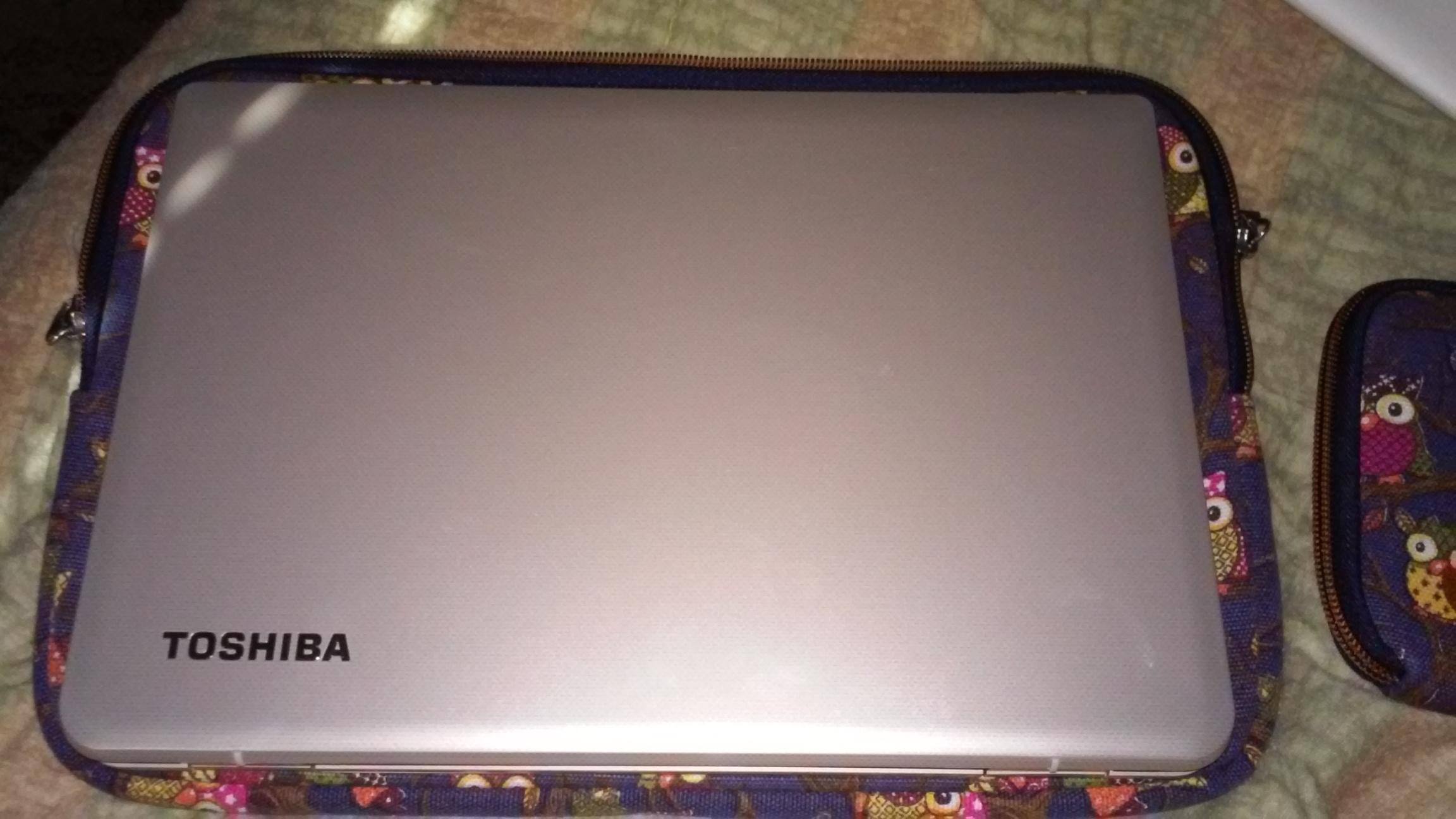 Laptop sitting on sleeve, click to load a larger version