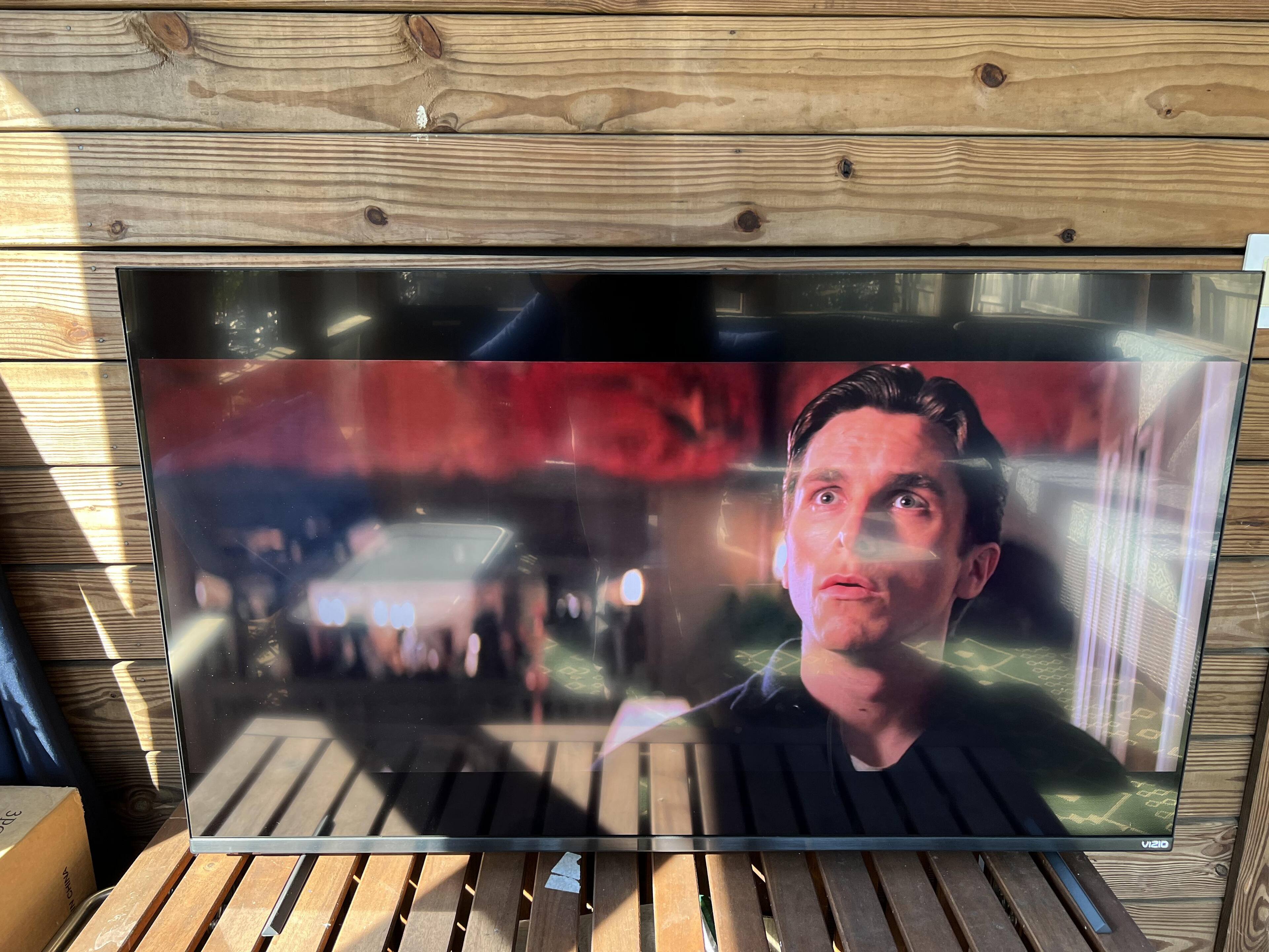 The glare looks really bad here, but I took it at the worst angle. Straight on it looks as good as you can expect with that much light., click to load a larger version