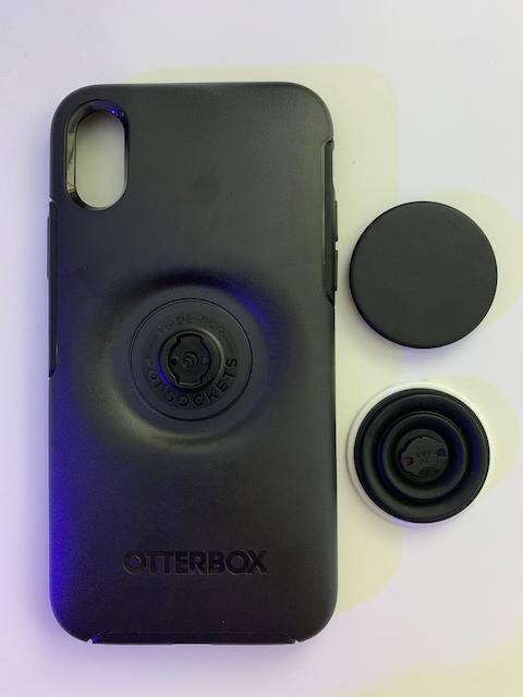 Back showing the socket and a few Popsockets., click to load a larger version